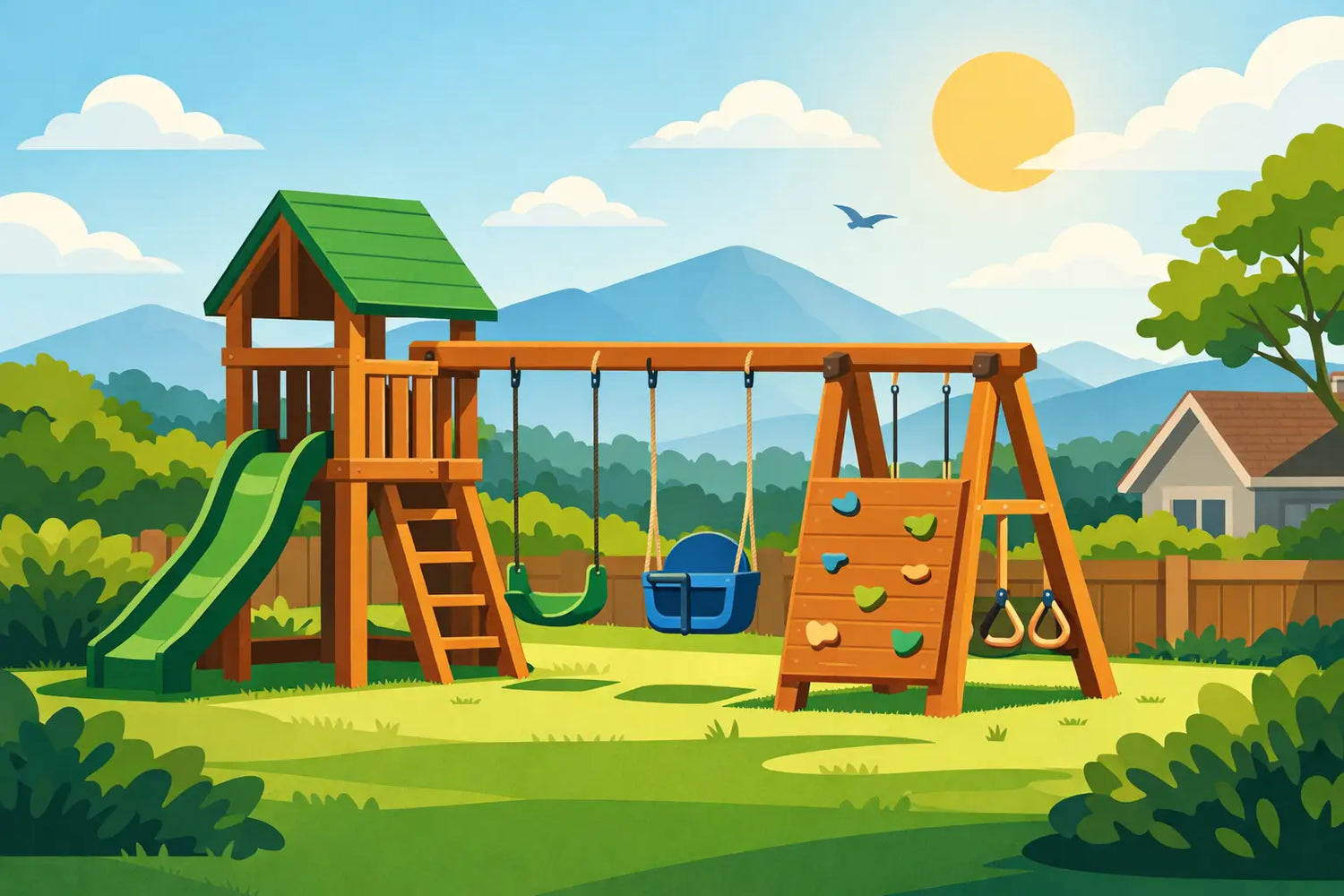 Best Wooden Swing Sets for North Carolina Backyards