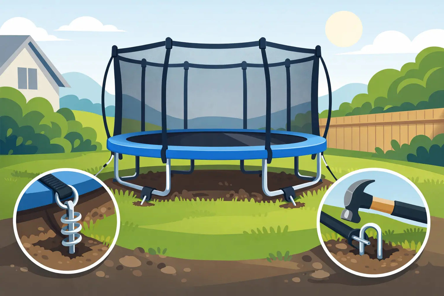 How to Anchor a Trampoline Safely at Home