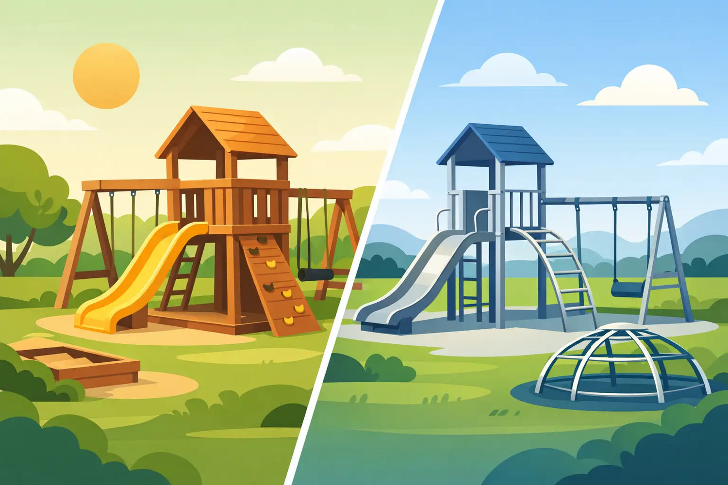 Wooden Playset vs Metal Playset: Which Wins?