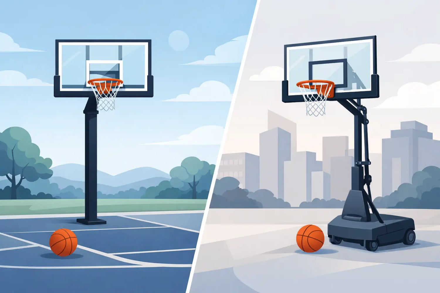 Inground Basketball Hoop vs Portable