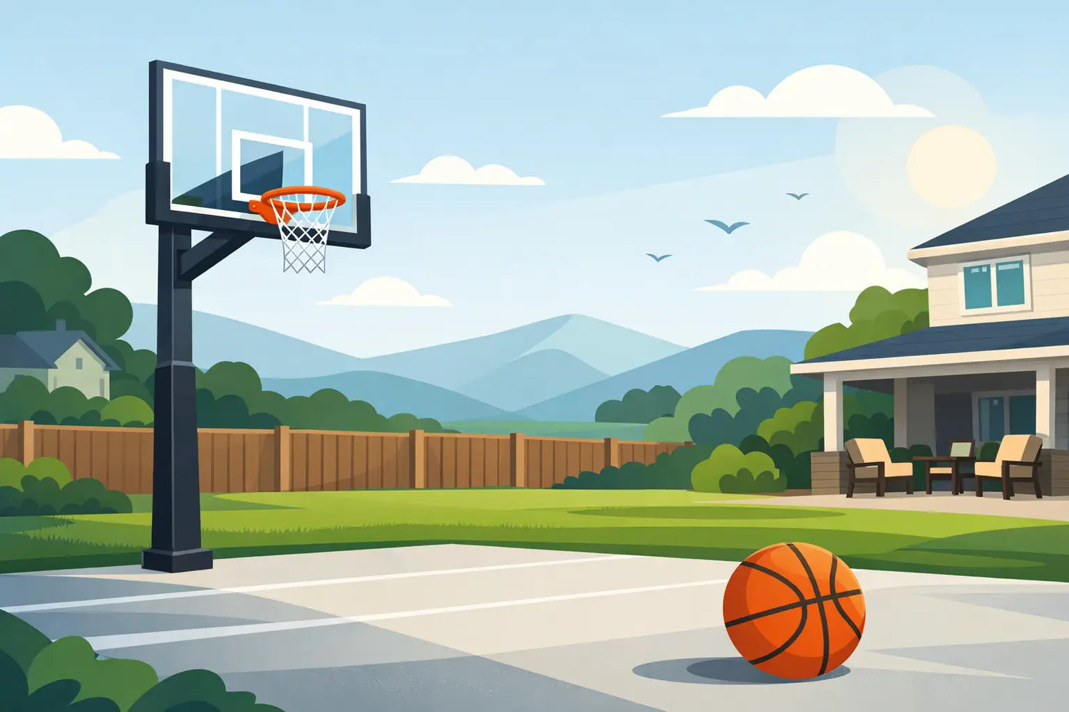 Inground Basketball Goals for NC Backyards