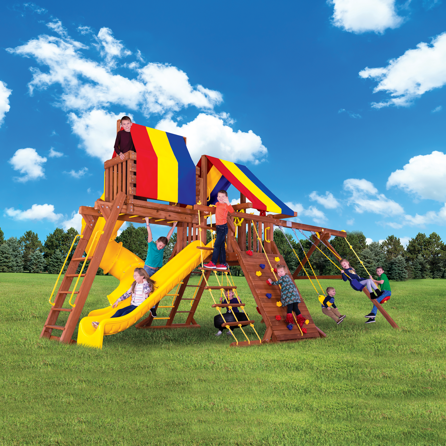 Circus Castle Pkg V Loaded (10F) Playset - Rainbow Play of NC