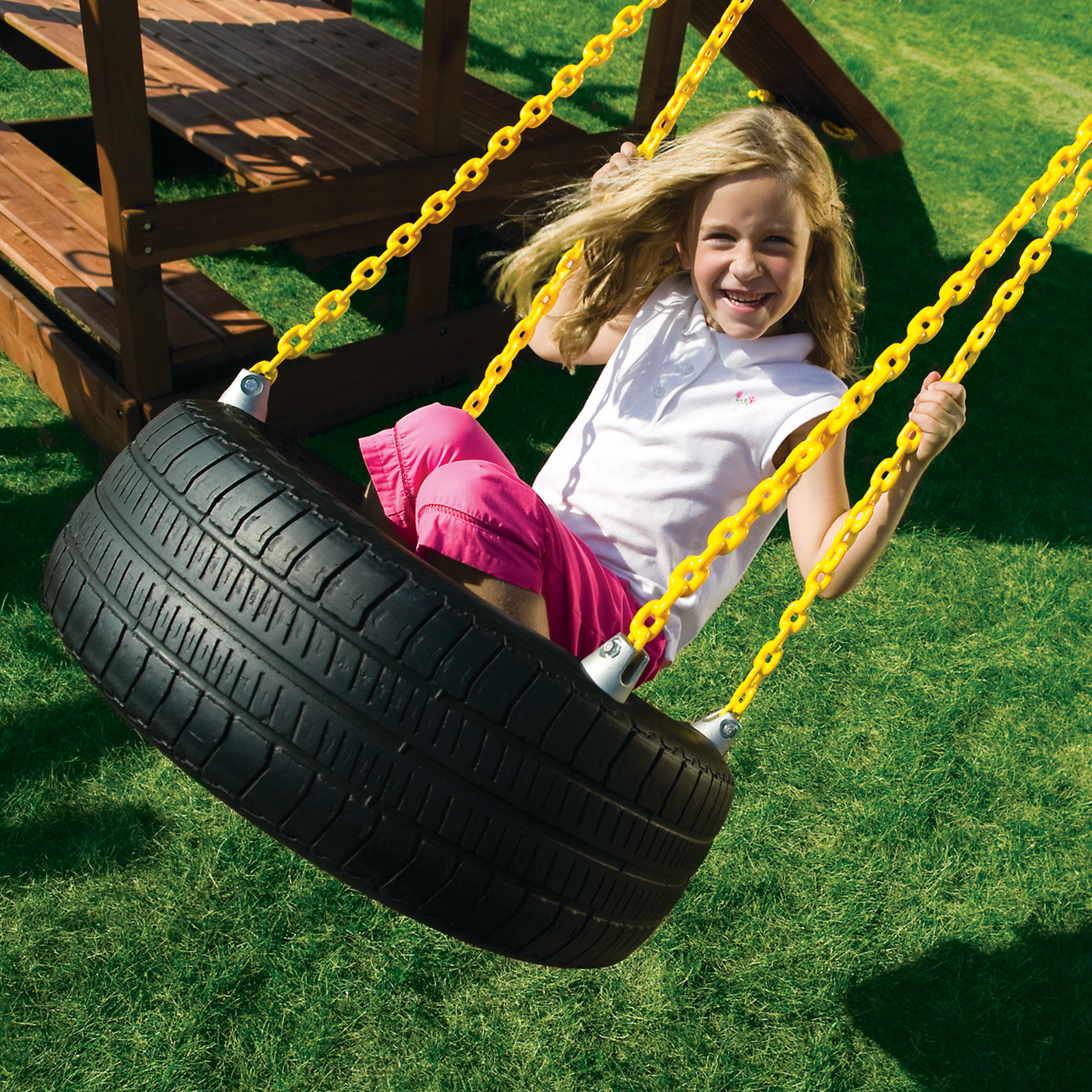 4 Chain Tire Swing - Rainbow Play of NC