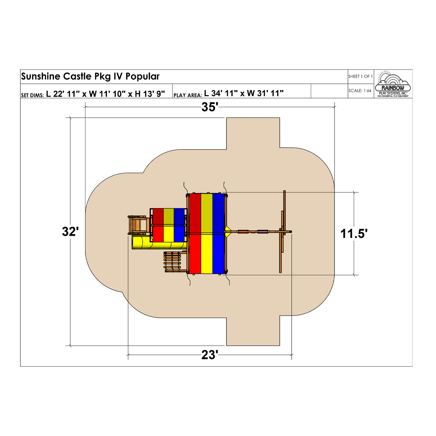Sunshine Castle Base Pkg IV (13E) - Rainbow Play of NC