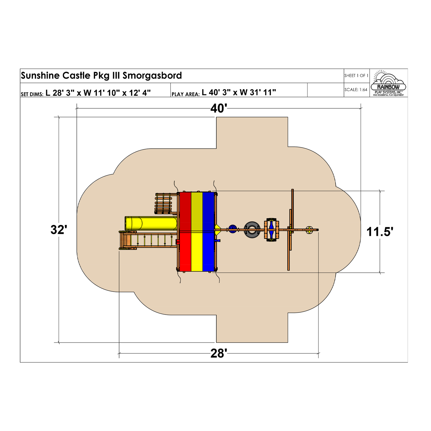 Sunshine Castle Pkg III Smorgasbord (15H) - Rainbow Play of NC