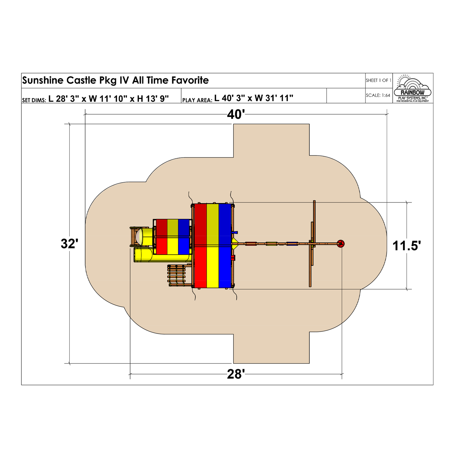 Sunshine Castle Pkg IV All Time Favorite (15I) - Rainbow Play of NC