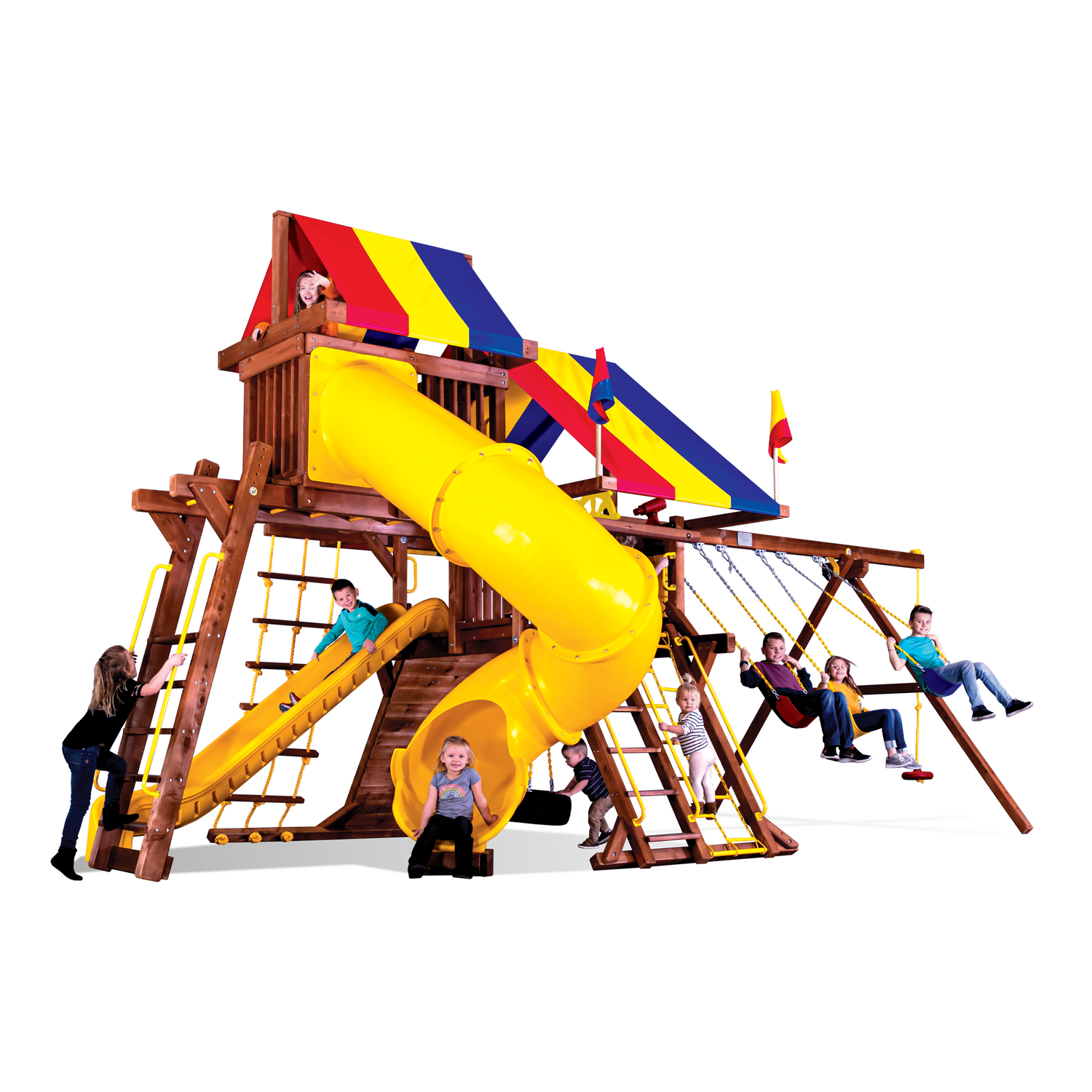 Sunshine Castle Pkg V with 270° Spiral Slide (15J) - Rainbow Play of NC