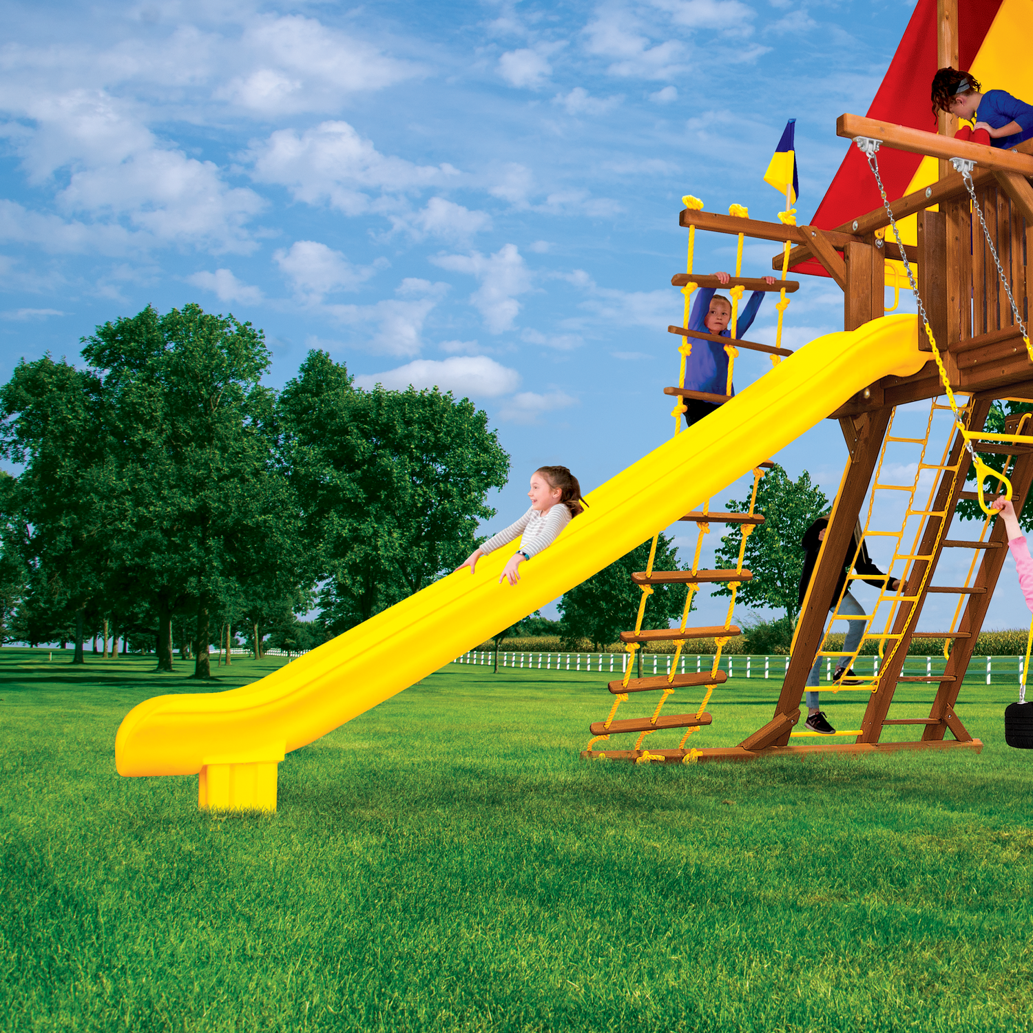 14' Safety Scoop Slide - Rainbow Play of NC