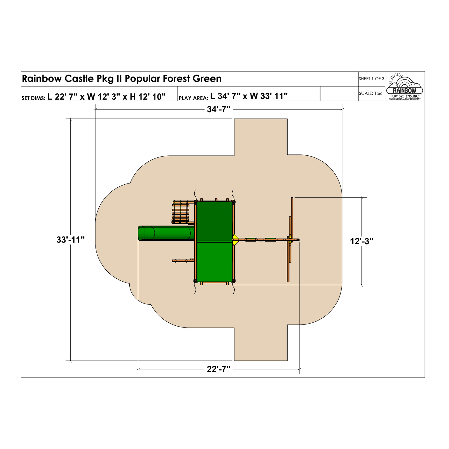 Rainbow Castle Pkg II Popular (17B) - Rainbow Play of NC