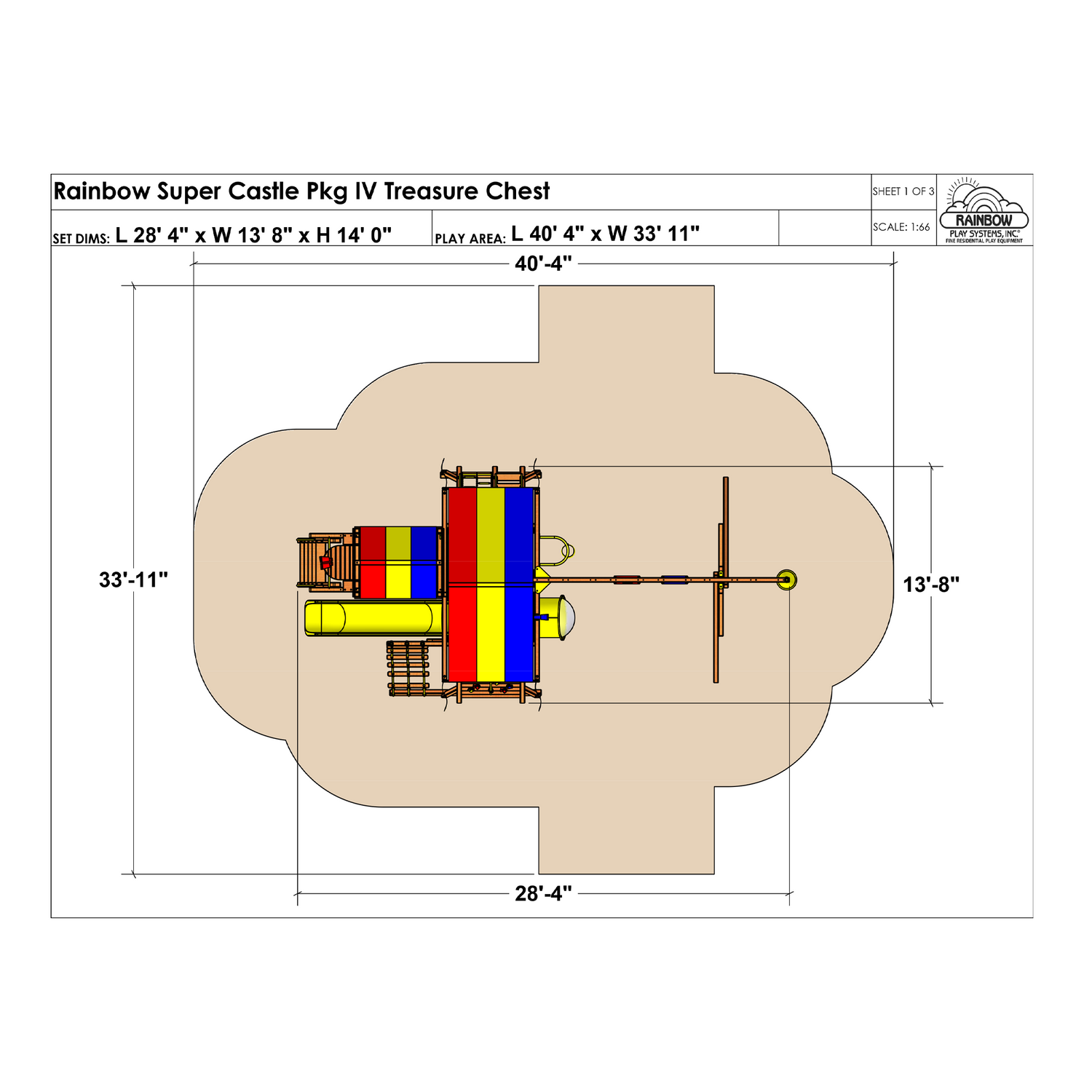 Rainbow Super Castle Pkg IV Treasure Chest (18F) - Rainbow Play of NC