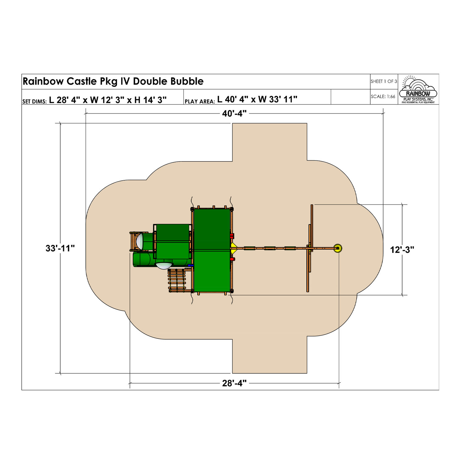 Rainbow Castle Pkg IV Double Bubble (19I) - Rainbow Play of NC