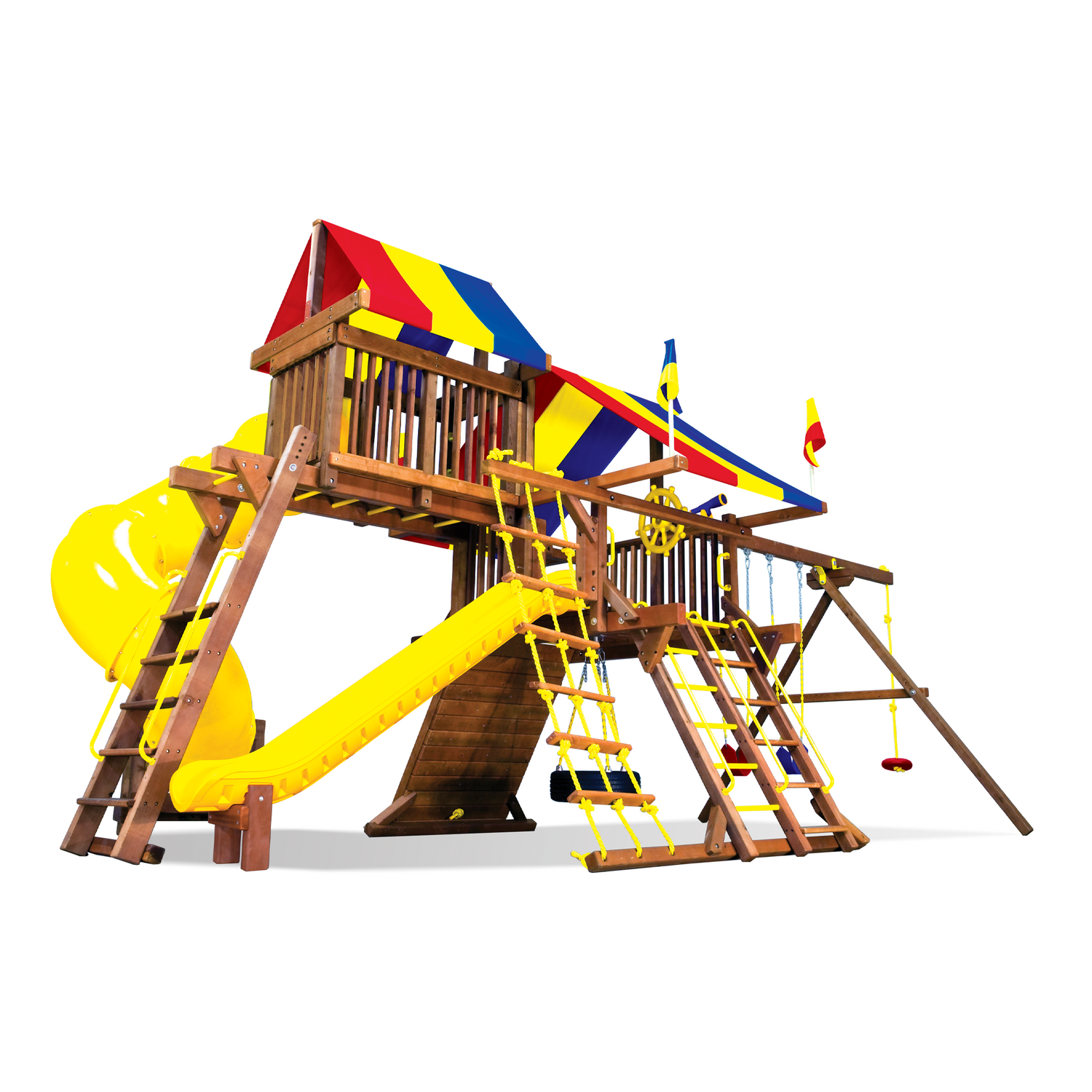 Rainbow Castle Pkg V with 360˚Spiral Slide (19J) - Rainbow Play of NC