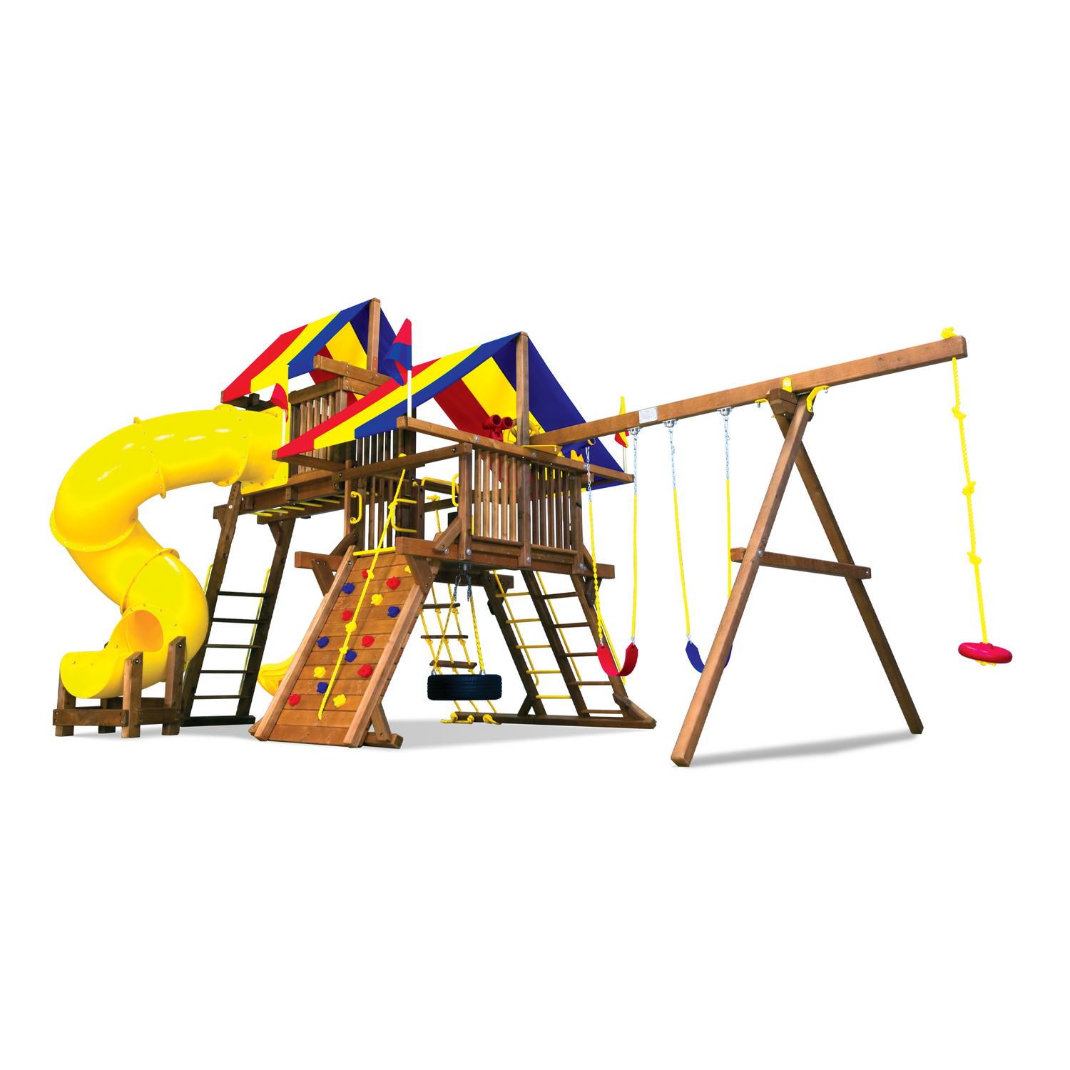 Rainbow Castle Pkg V with 360˚Spiral Slide (19J) - Rainbow Play of NC