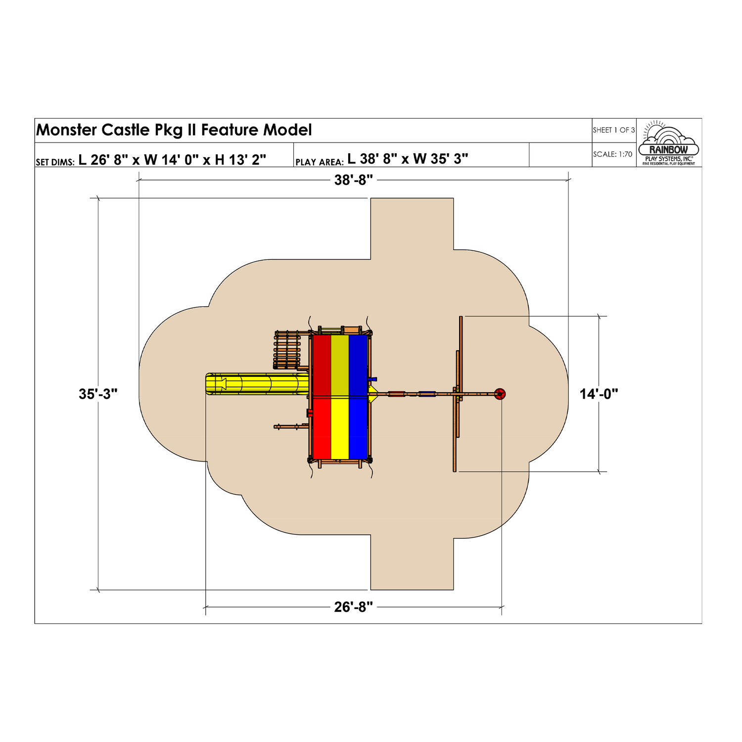 Monster Castle Pkg II Feature Model (20A) - Rainbow Play of NC