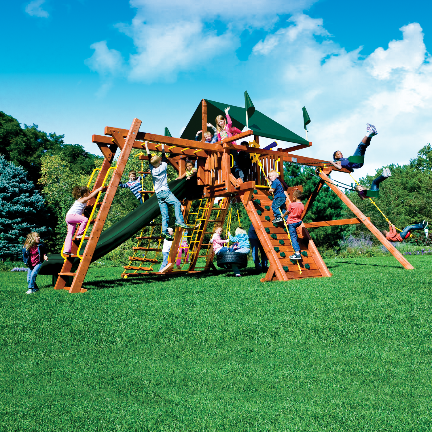 Monster Castle Pkg III Forest Green (21E) - Rainbow Play of NC