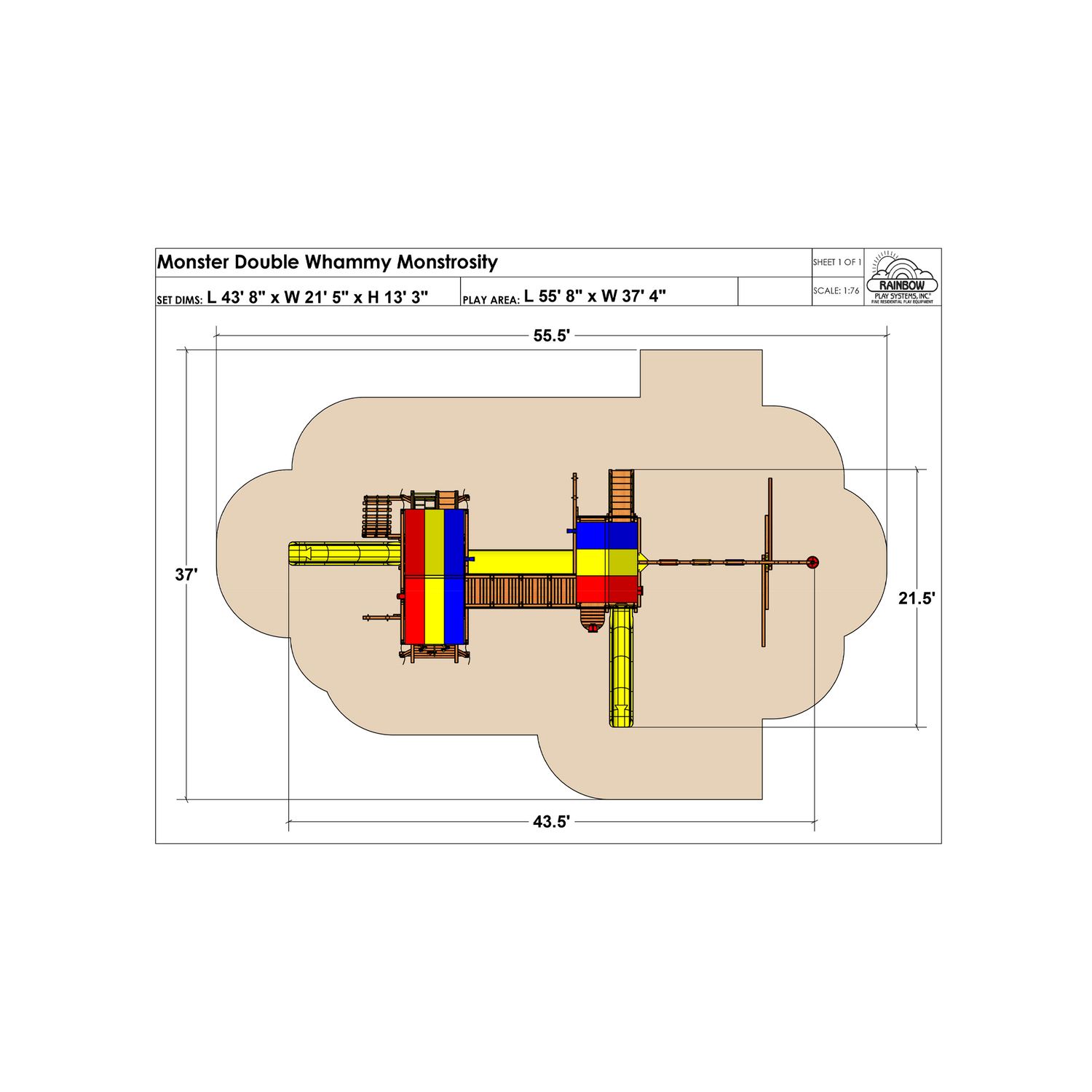 Monster Double Whammy Monstrosity (23J) - Rainbow Play of NC