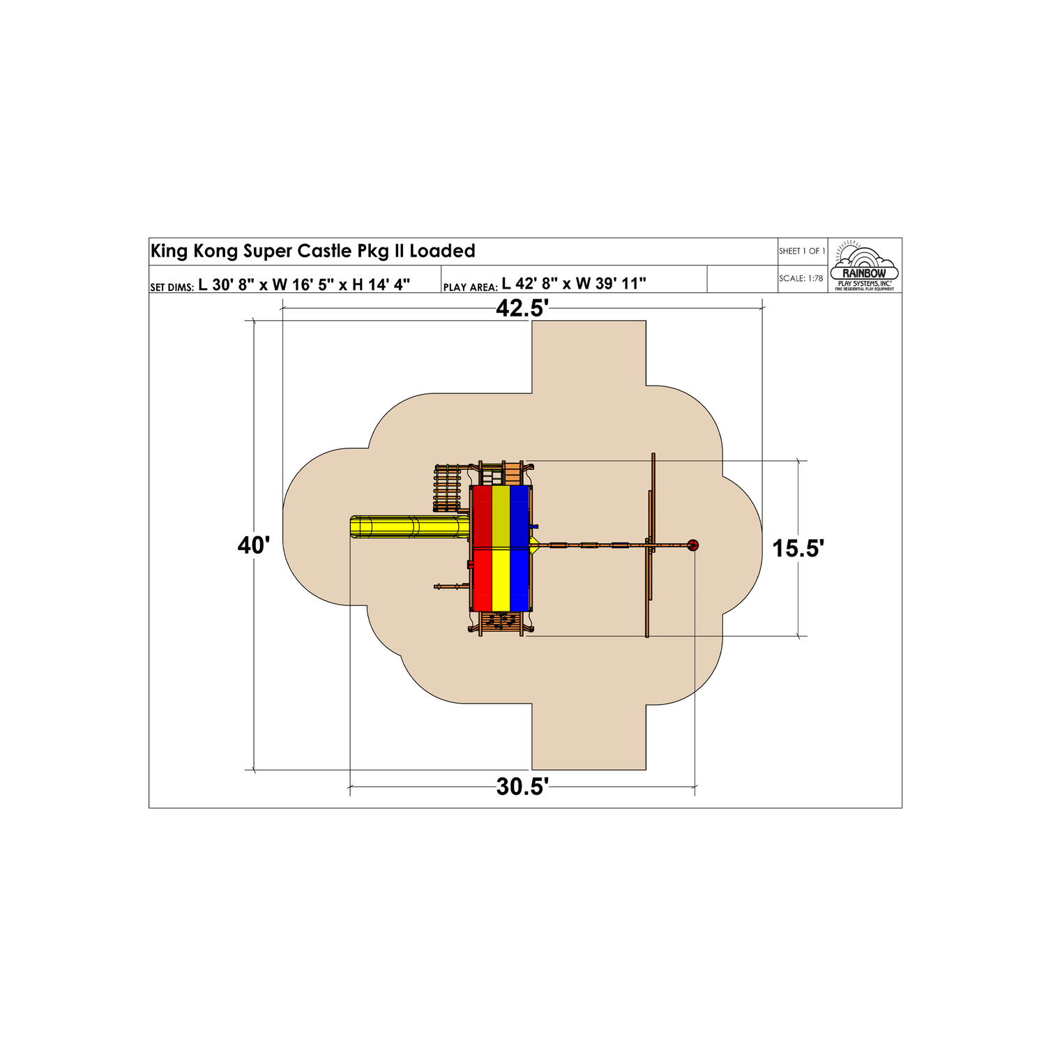 King Kong SUPER Castle Pkg II Loaded (25B) - Rainbow Play of NC