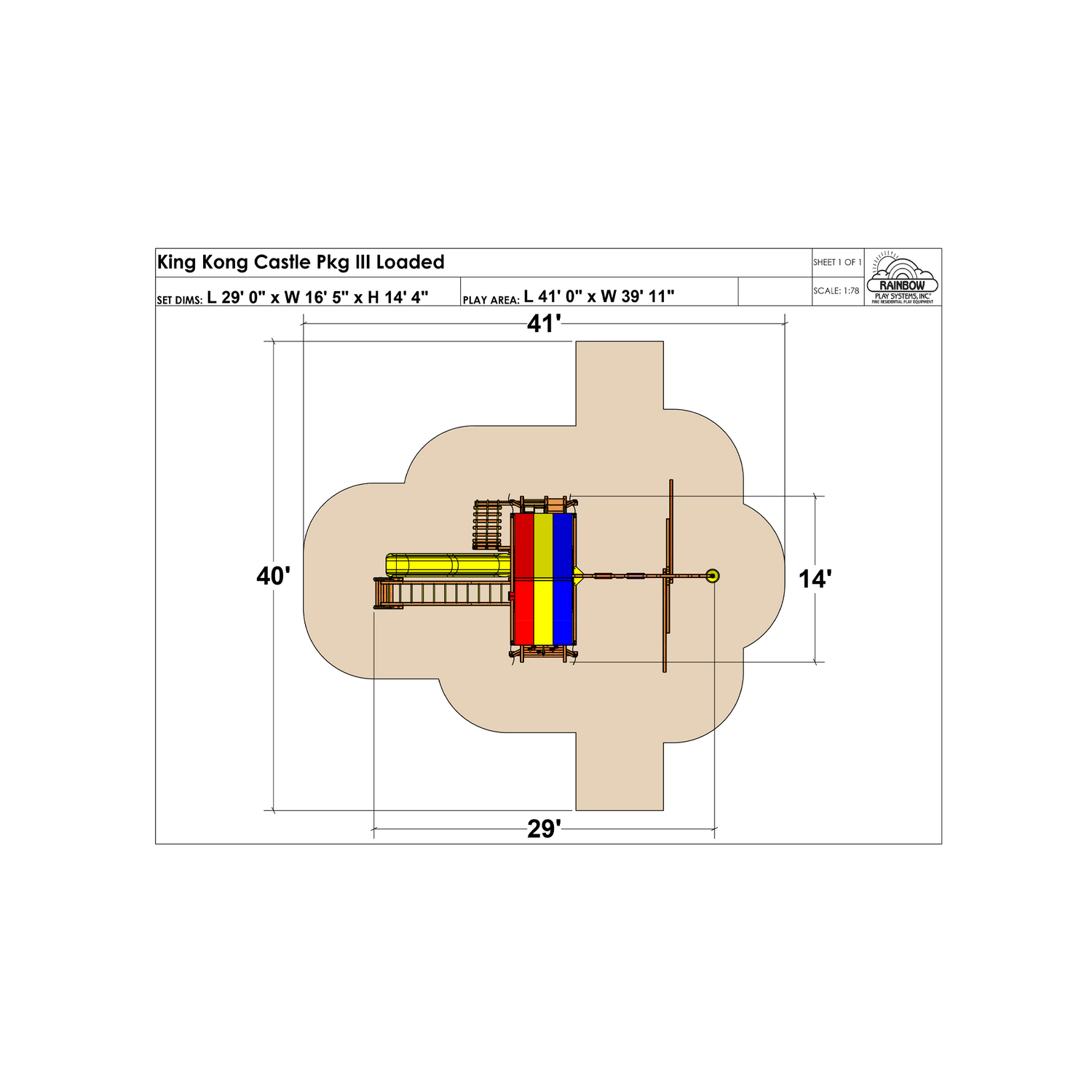 King Kong Castle Pkg III Loaded (25C) - Rainbow Play of NC