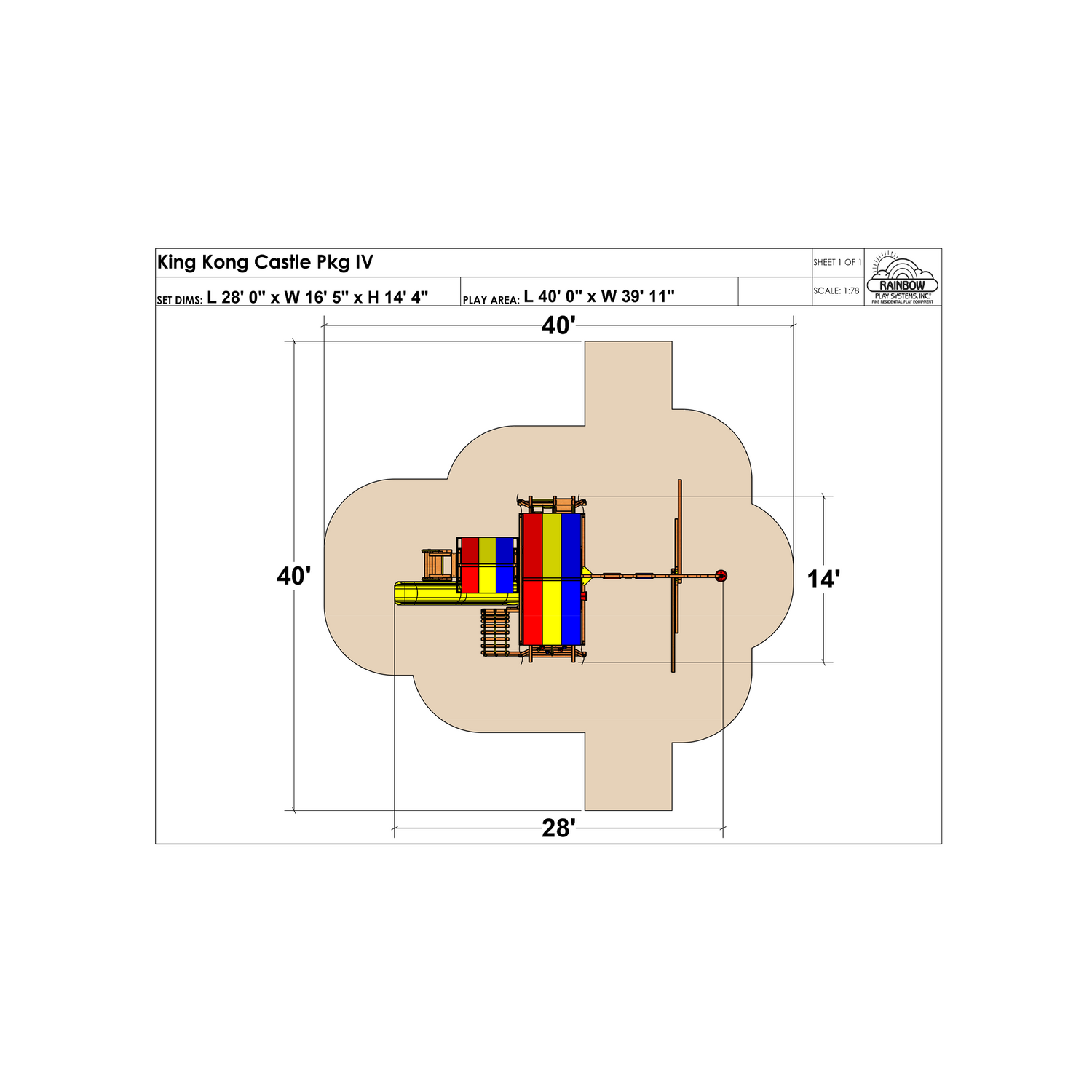 King Kong Castle Pkg IV (25D) - Rainbow Play of NC
