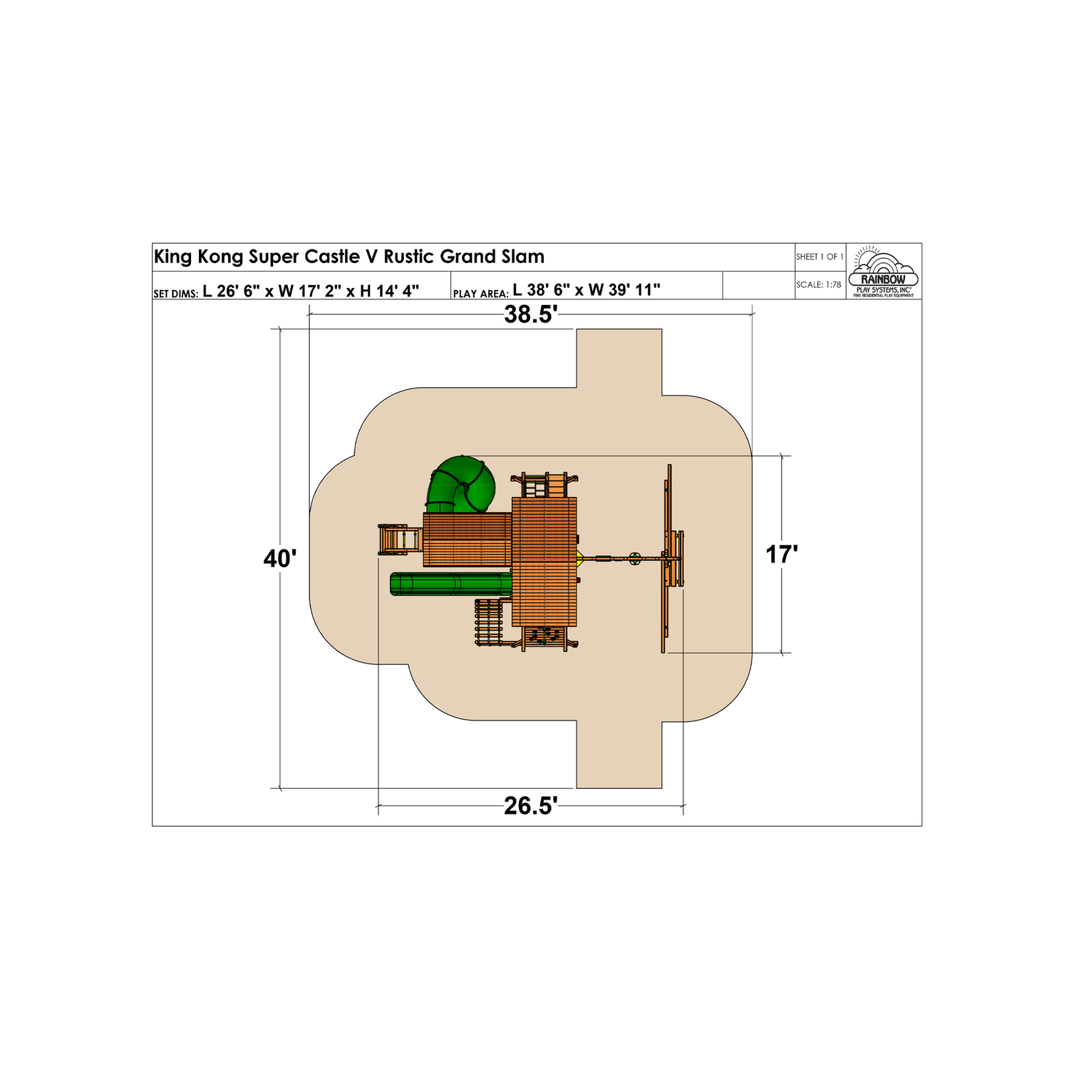 King Kong SUPER Castle Pkg V Rustic Grand Slam (27I) - Rainbow Play of NC
