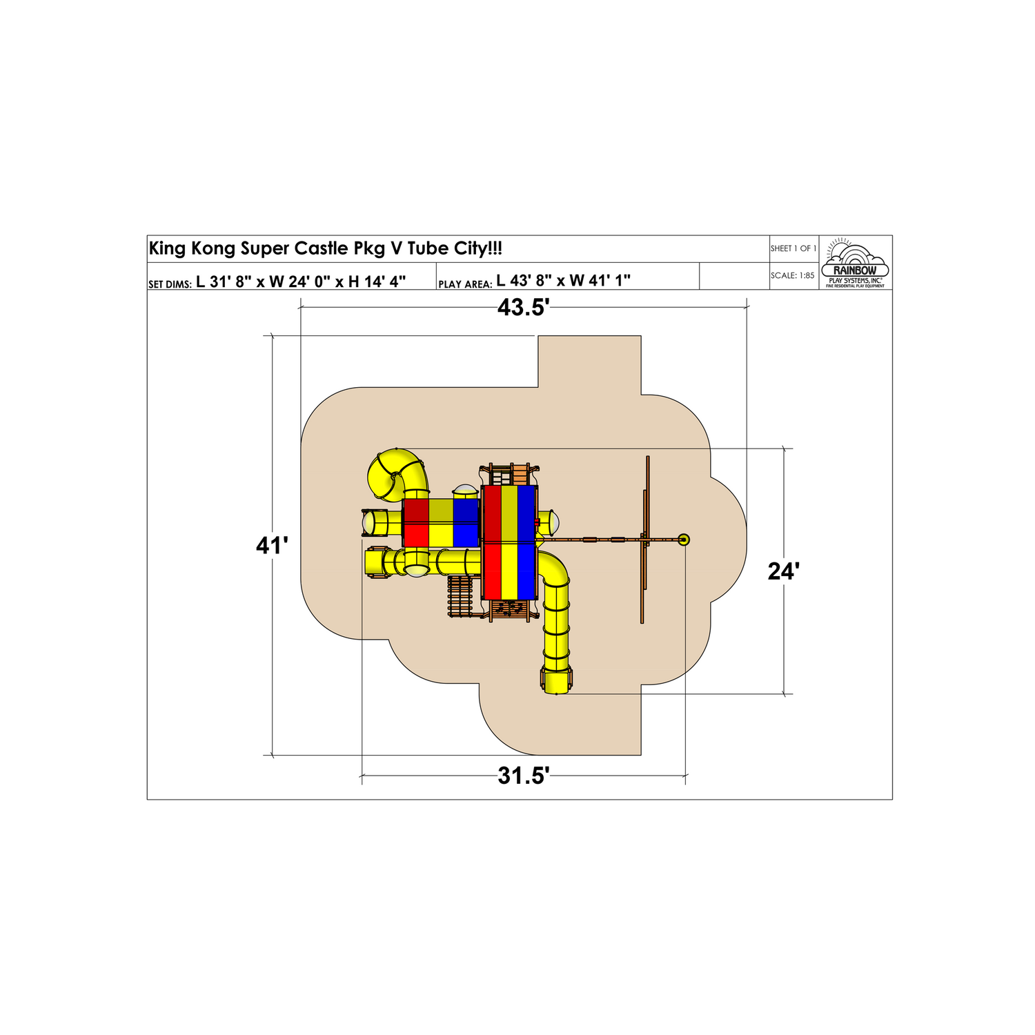 King Kong Castle Pkg V TUBE CITY!!! (27J) - Rainbow Play of NC