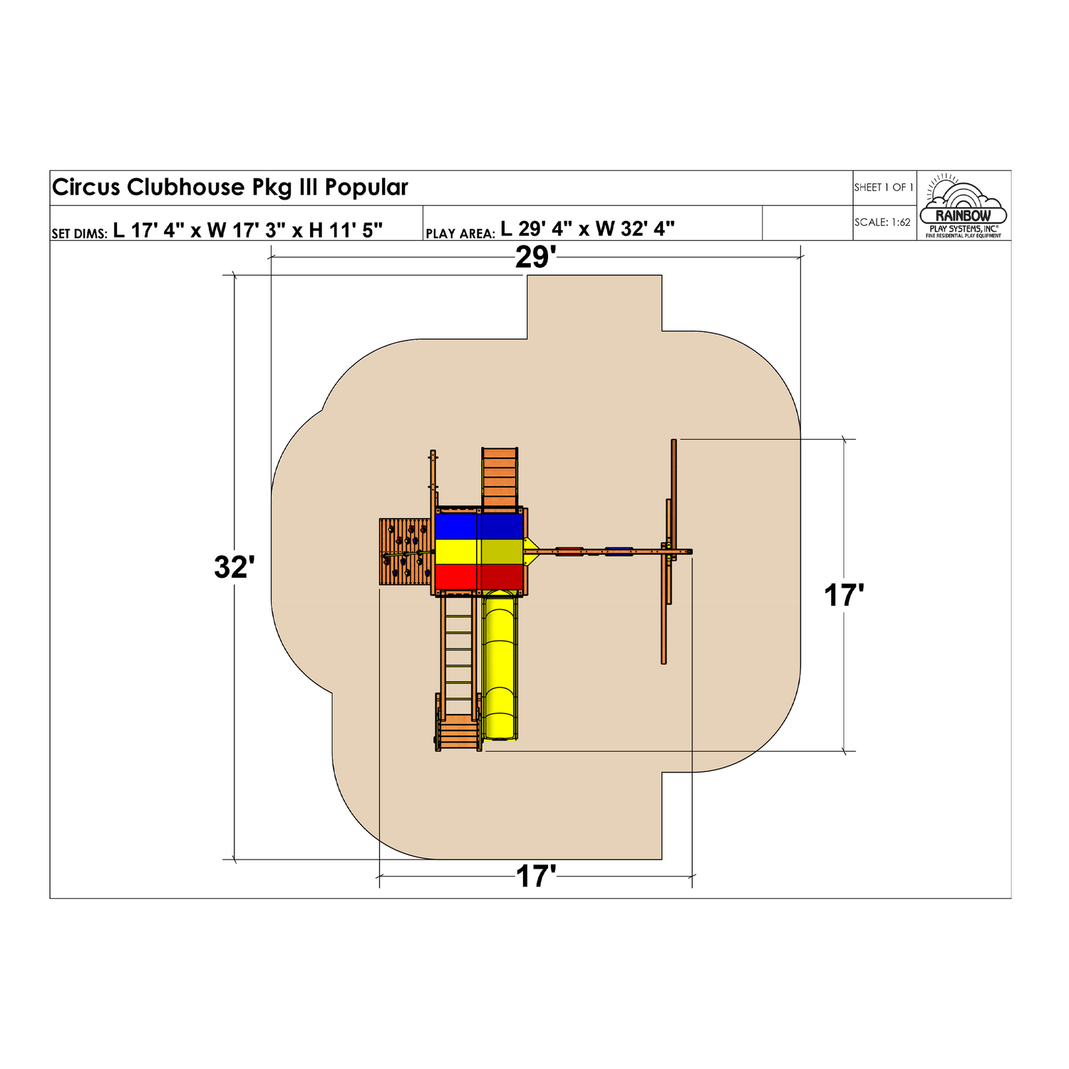 Circus Clubhouse Pkg III Popular (29E) - Rainbow Play of NC