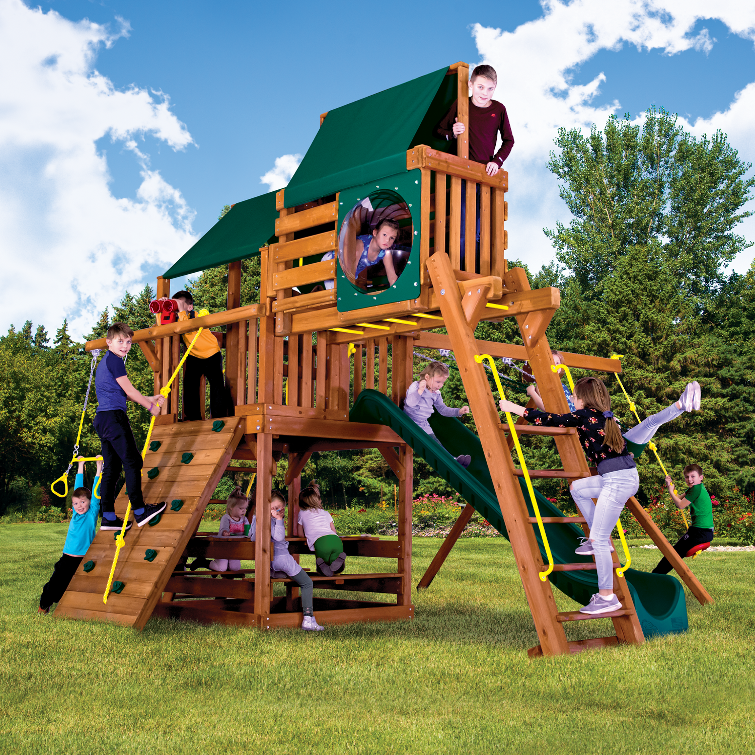 Circus Clubhouse Pkg IV Forest Green (31H) Playset - Rainbow Play of NC