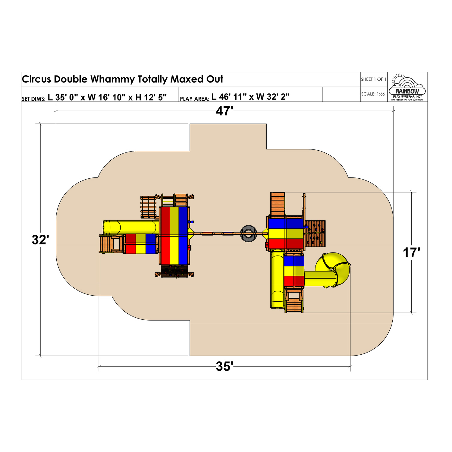 Circus Double Whammy Totally Maxed Out (31J) Playset - Rainbow Play of NC
