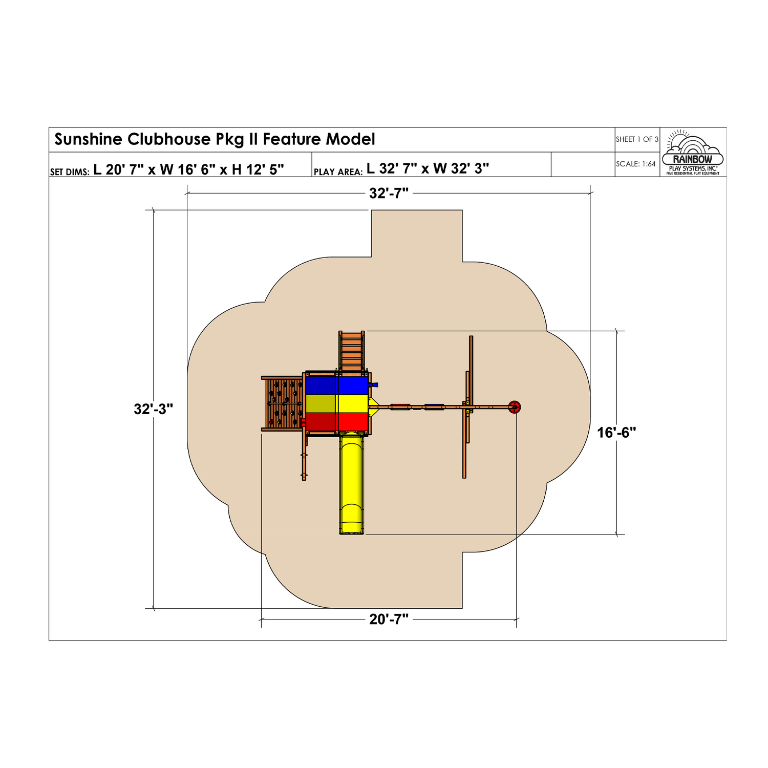 Sunshine Clubhouse Pkg II Feature Model (32A) - Rainbow Play of NC