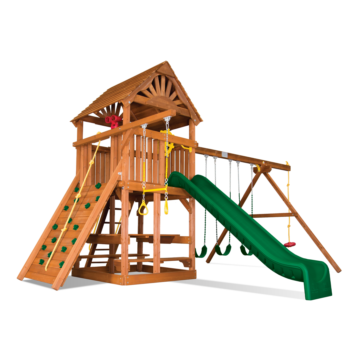 Sunshine Clubhouse Pkg II with Wooden Roof (33D) - Rainbow Play of NC