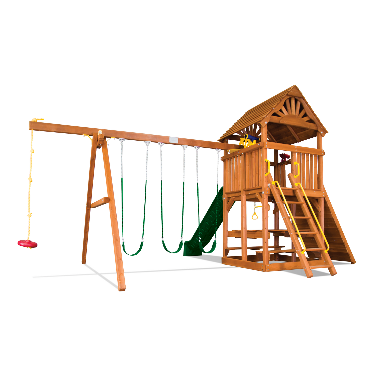 Sunshine Clubhouse Pkg II with Wooden Roof (33D) - Rainbow Play of NC