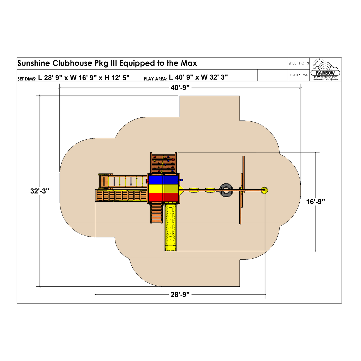 Sunshine Clubhouse Pkg III Equipped to the Max (34F) - Rainbow Play of NC