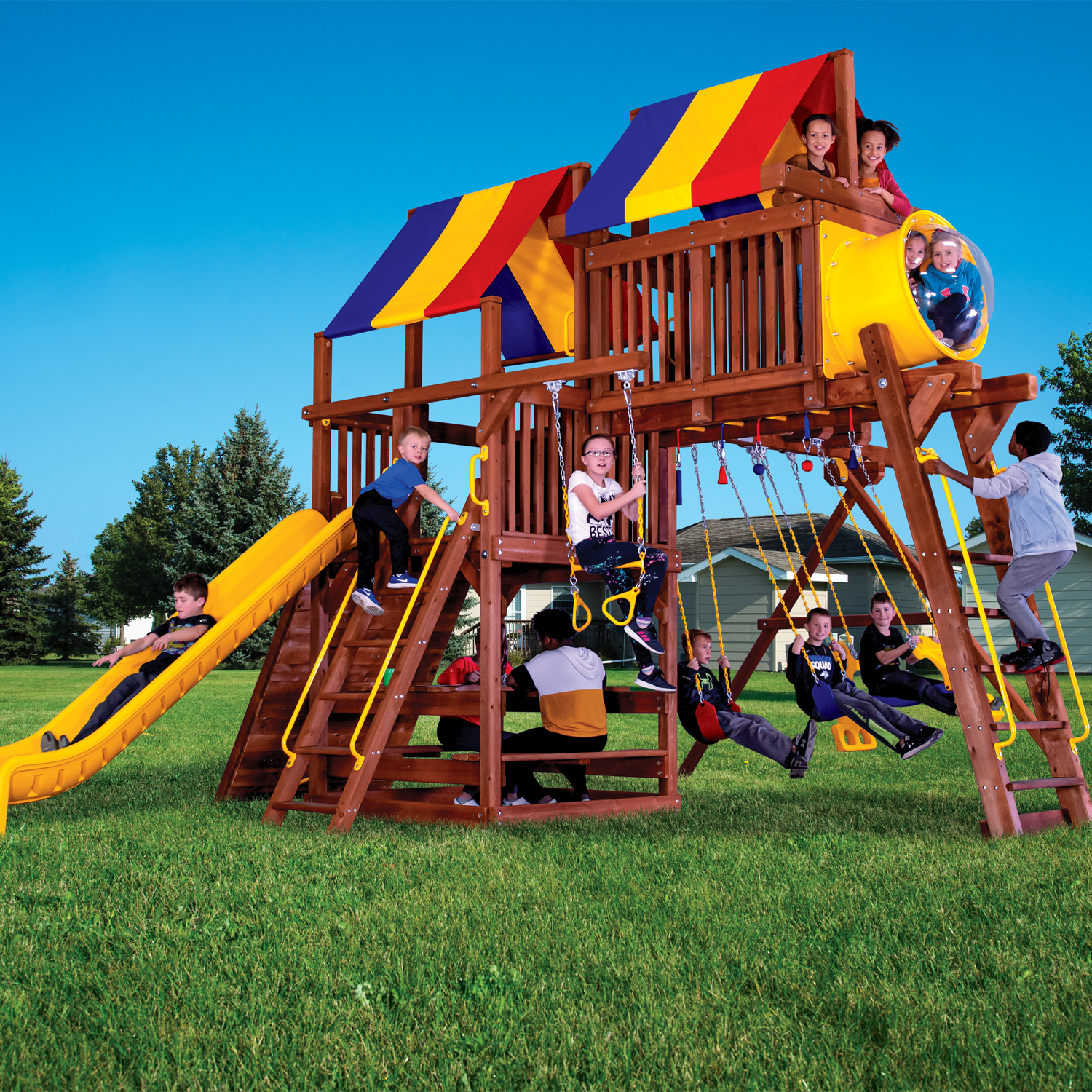 Sunshine Clubhouse Pkg IV with Bells & Whistles (35I) - Rainbow Play of NC