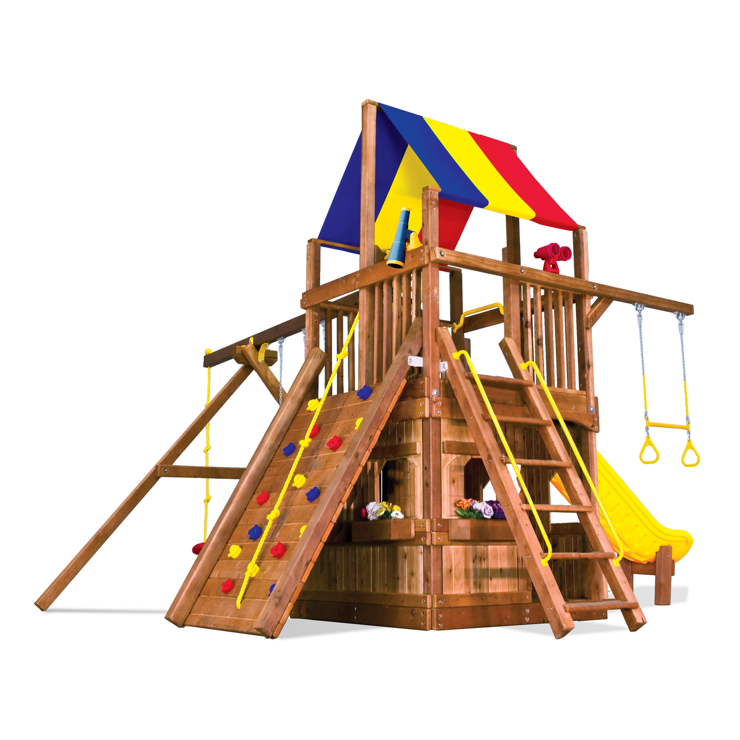 Rainbow Clubhouse Pkg II with Playhouse (37B) Alt - Rainbow Play of NC