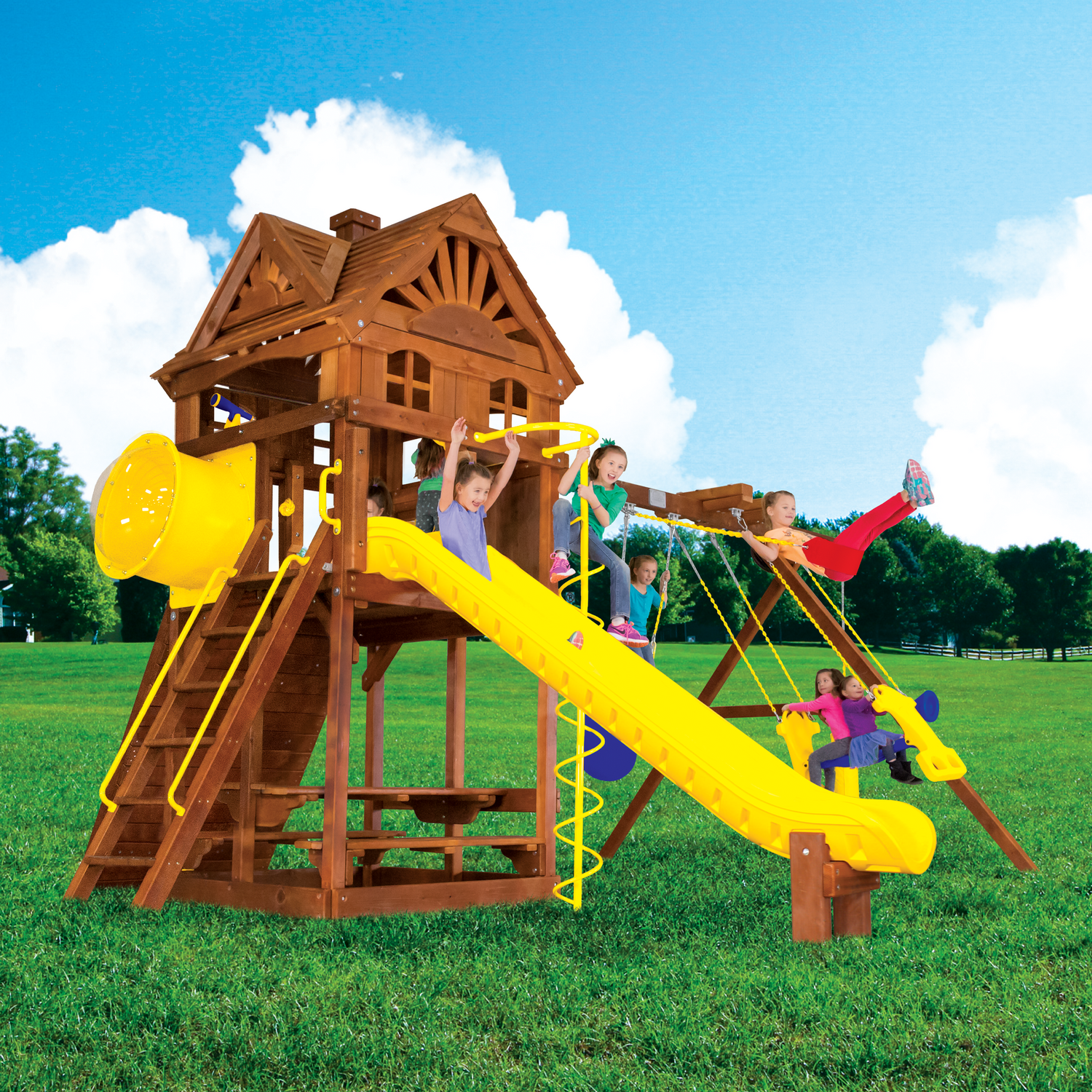 Rainbow Clubhouse Pkg II with Specialty Features (37C) - Rainbow Play of NC