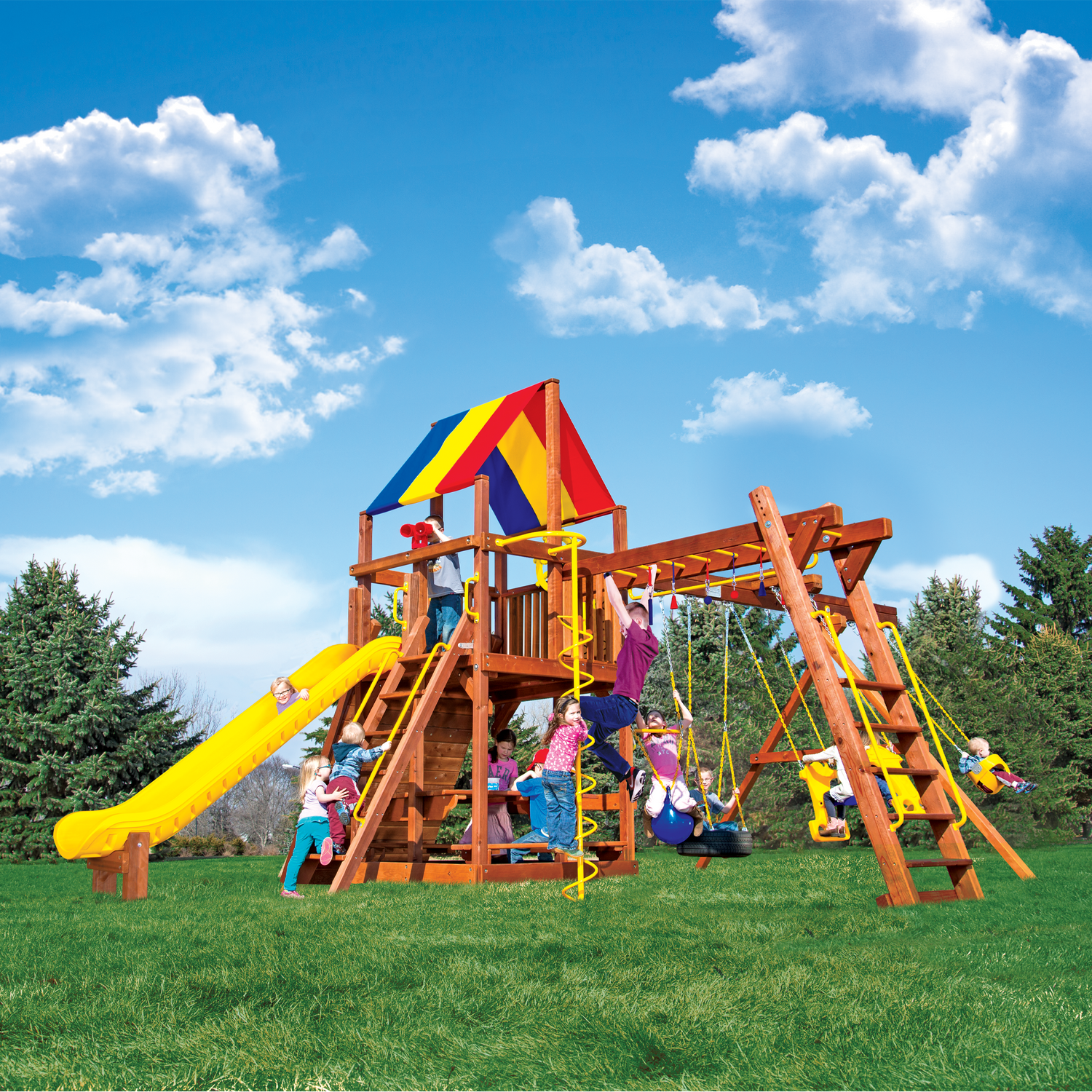 Rainbow Clubhouse Pkg III Action Packed (37D) - Rainbow Play of NC