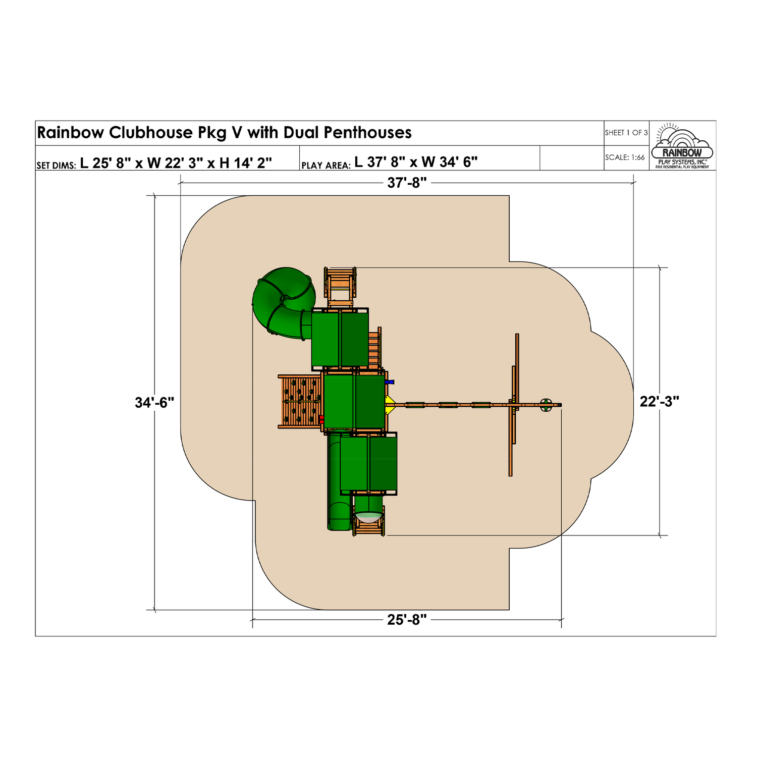 Rainbow Clubhouse Pkg V with Dual Penthouses (39H) - Rainbow Play of NC