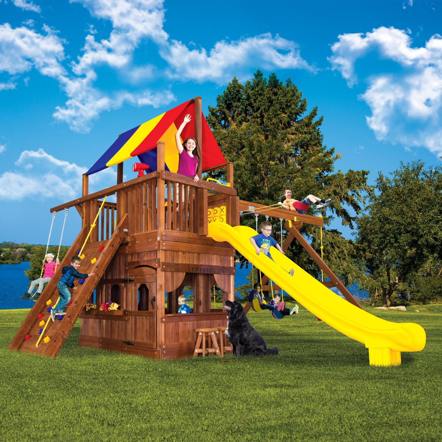 Monster Clubhouse Pkg II with Playhouse & More (41B) - Rainbow Play of NC