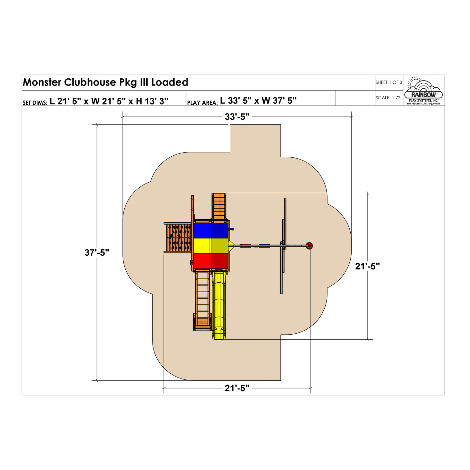 Monster Clubhouse Pkg III Loaded (41D) - Rainbow Play of NC