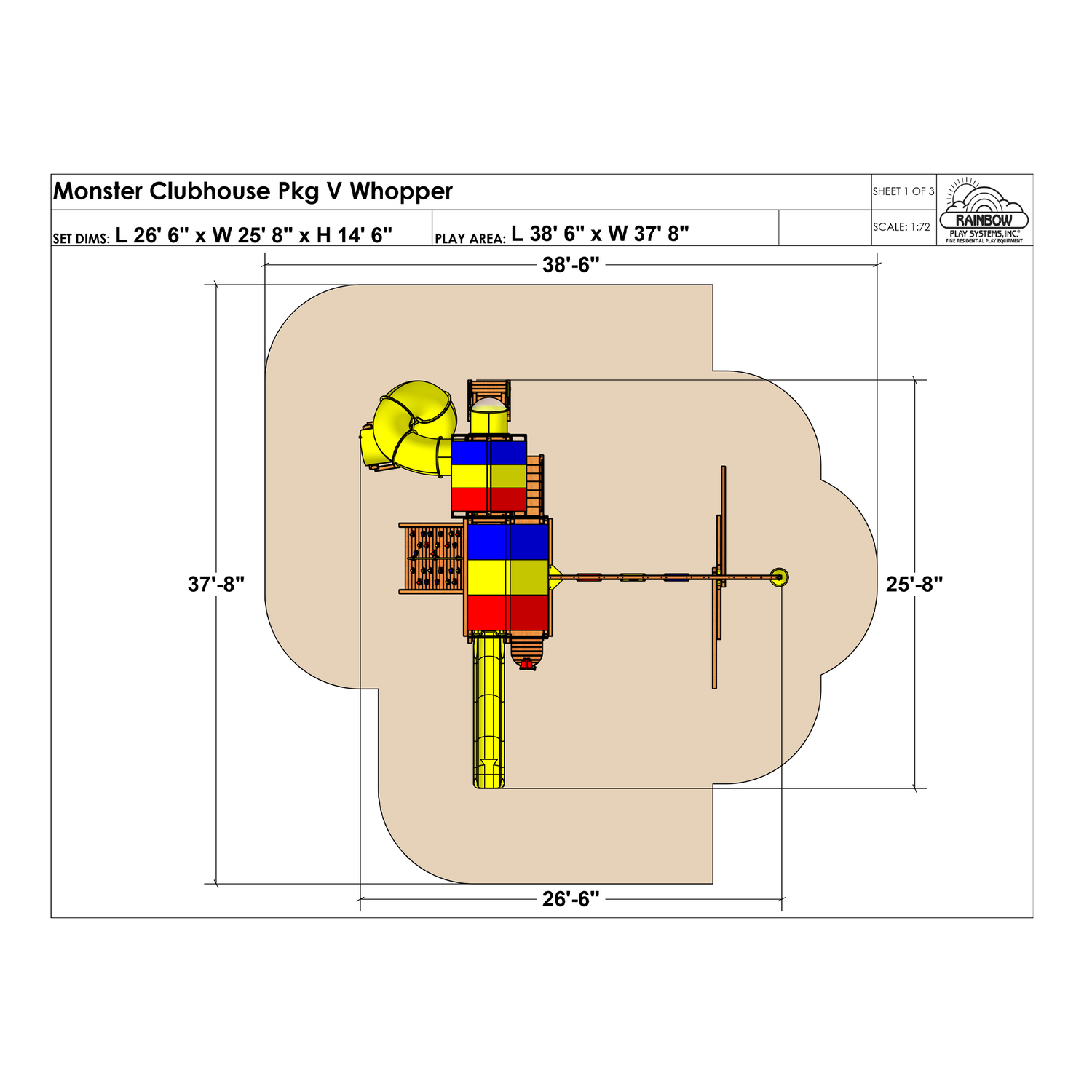 Monster Clubhouse Pkg V Whopper (42F) - Rainbow Play of NC