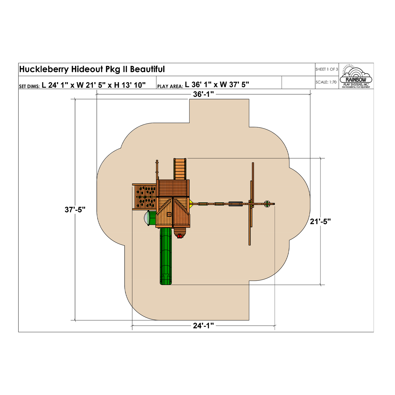 Huckleberry Hideout Pkg II Beautiful (43G) - Rainbow Play of NC