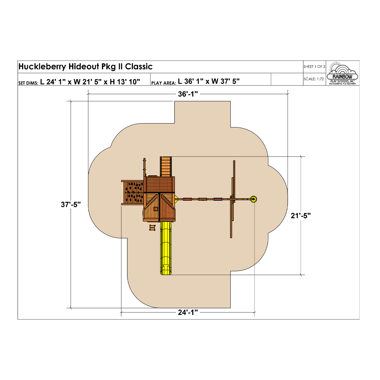 Huckleberry Hideout Pkg II Classic (43H) - Rainbow Play of NC