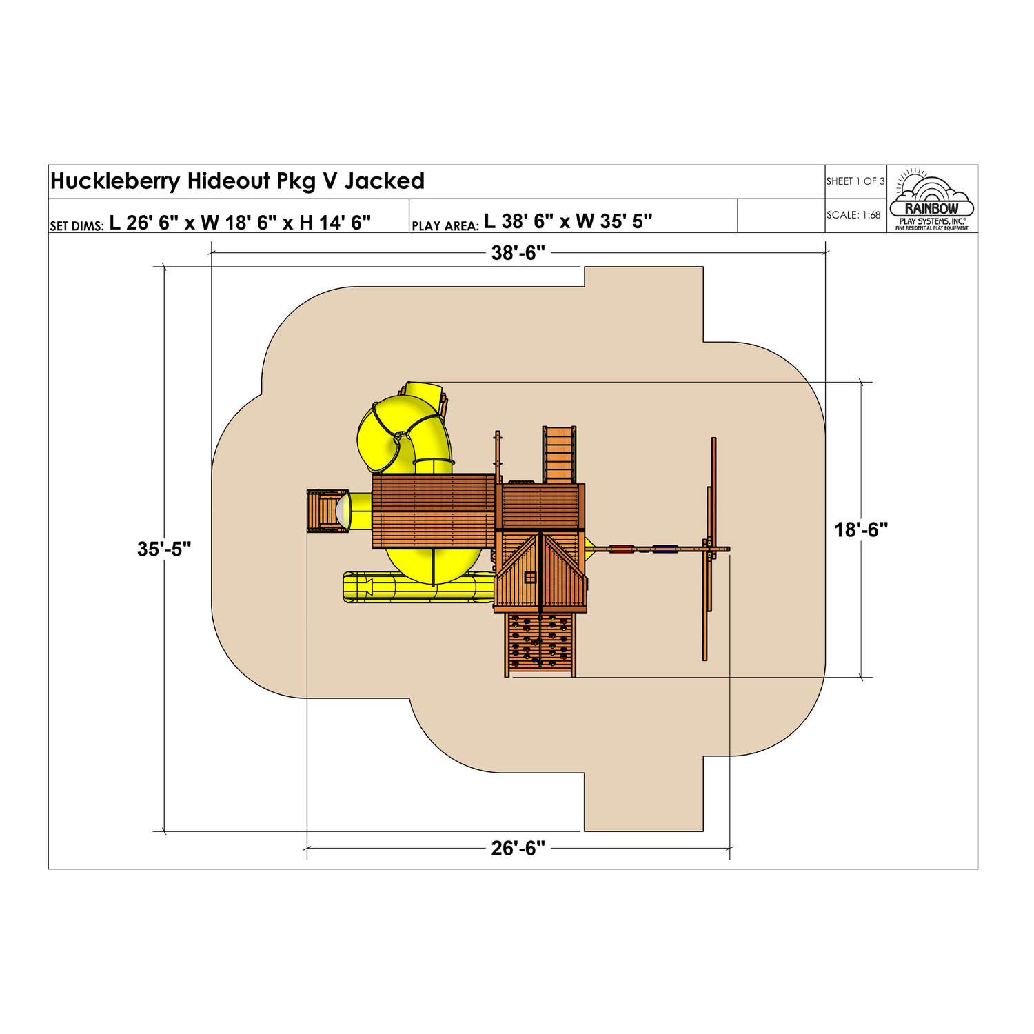 Huckleberry Hideout Pkg V Jacked (43J) - Rainbow Play of NC