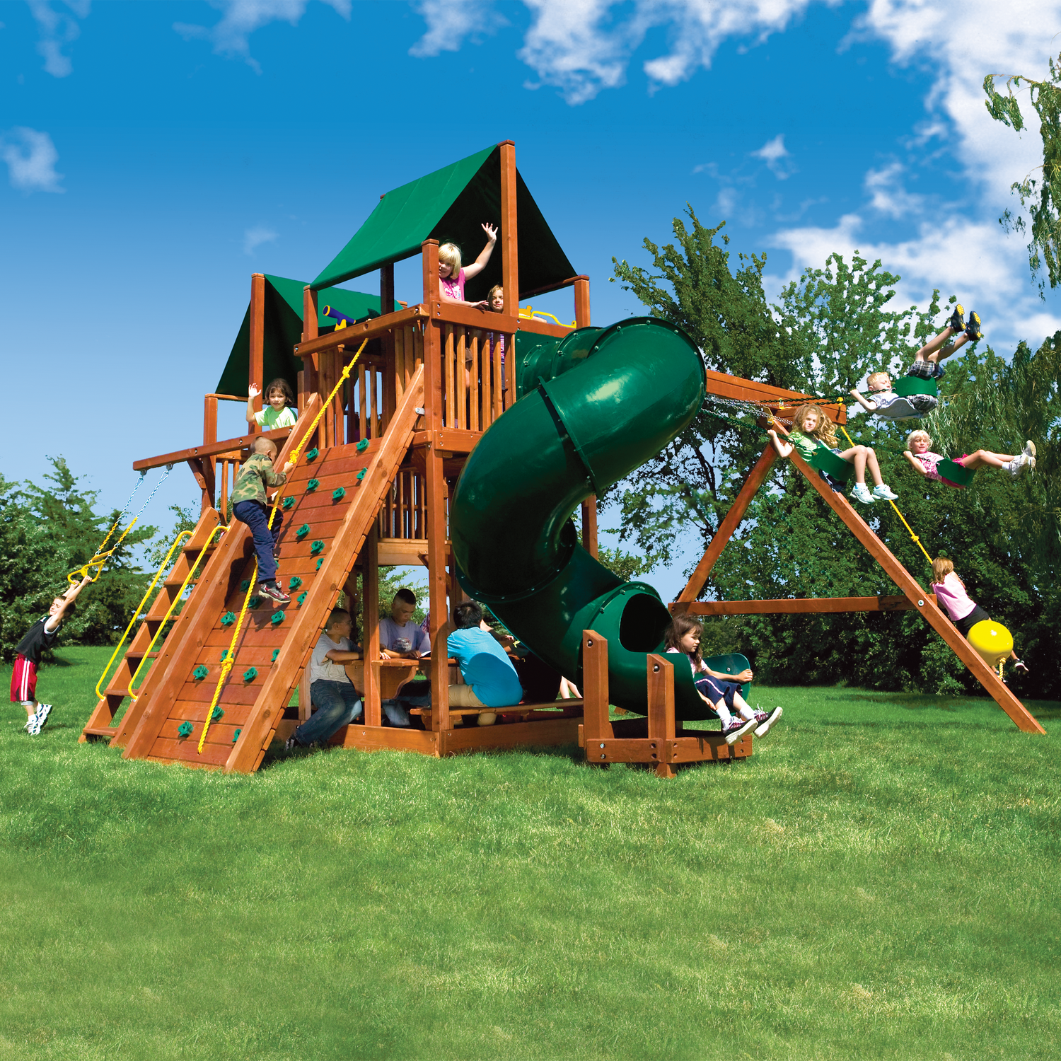 King Kong Clubhouse Pkg II with 360˚Spiral Slide (45B) - Rainbow Play of NC