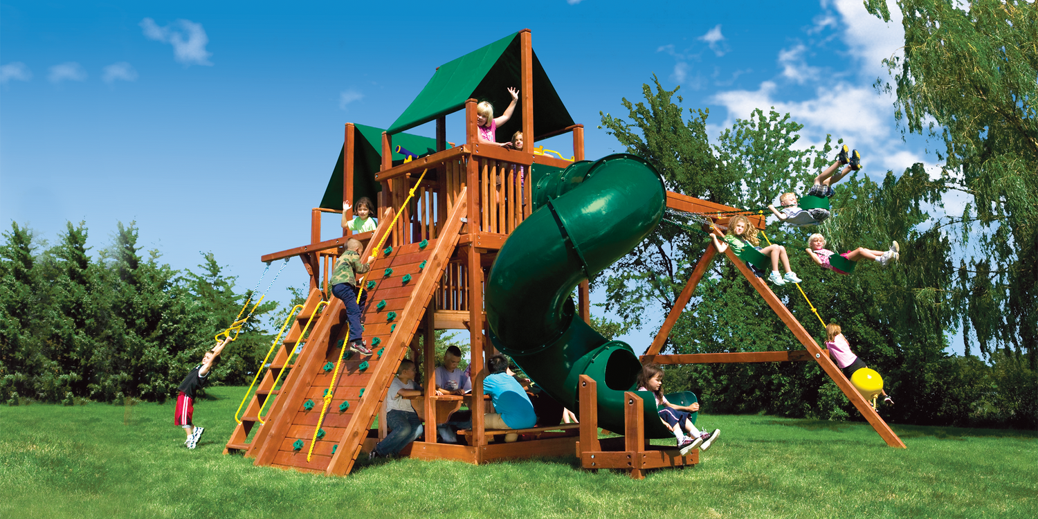 King Kong Clubhouse Pkg II with 360˚Spiral Slide (45B) - Rainbow Play of NC