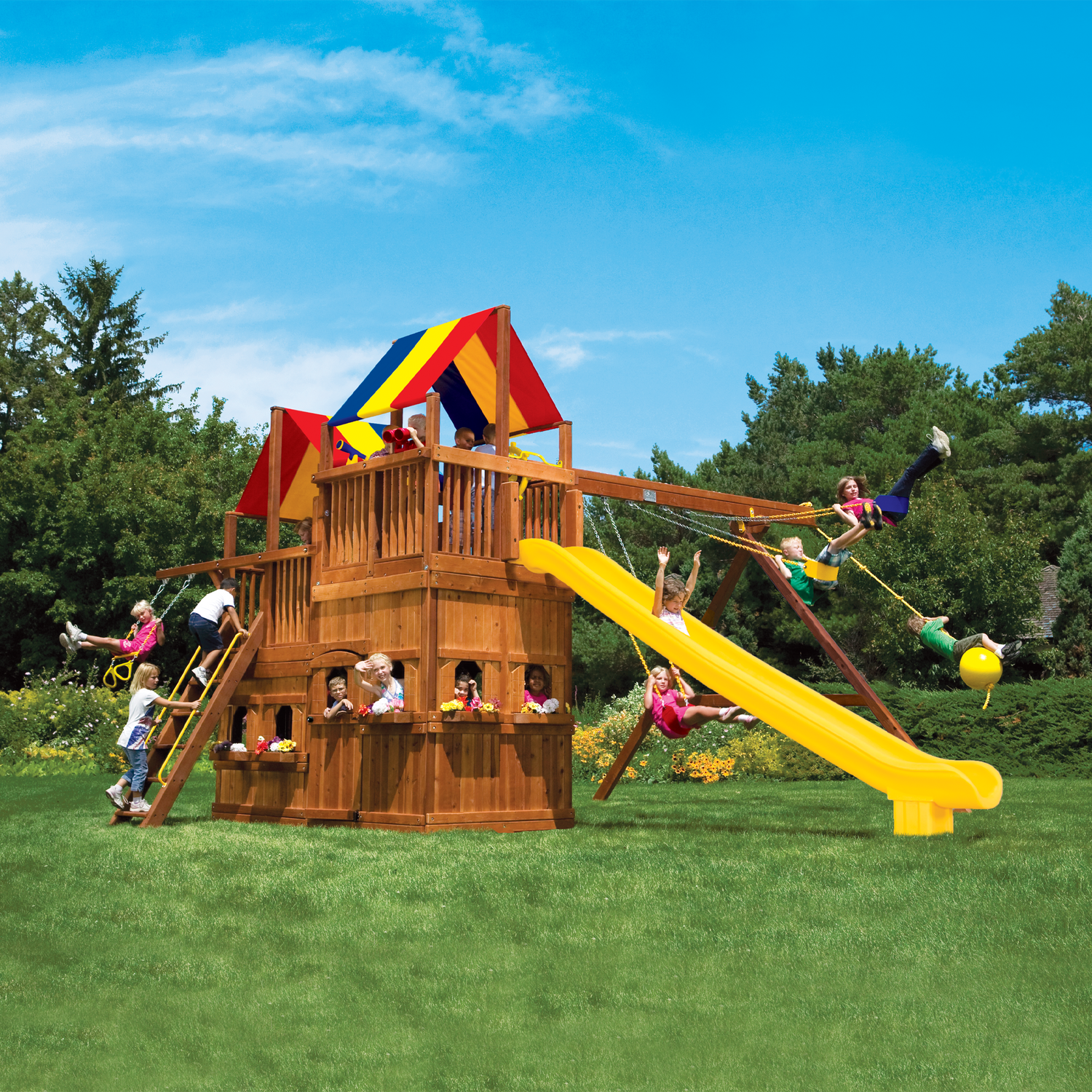 King Kong Clubhouse Pkg II with Playhouse (45C) - Rainbow Play of NC