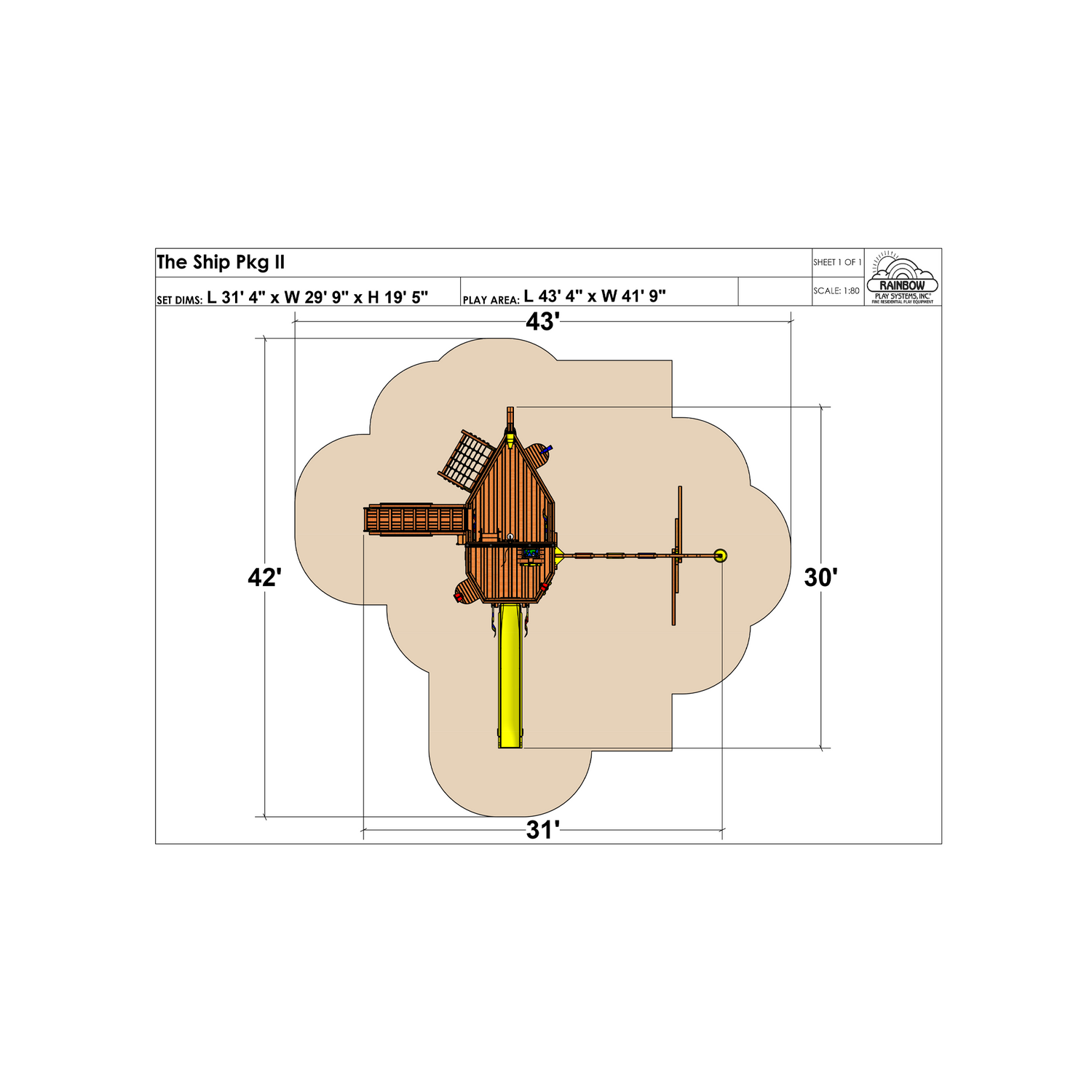 The Ship Pkg II (94B) - Rainbow Play of NC