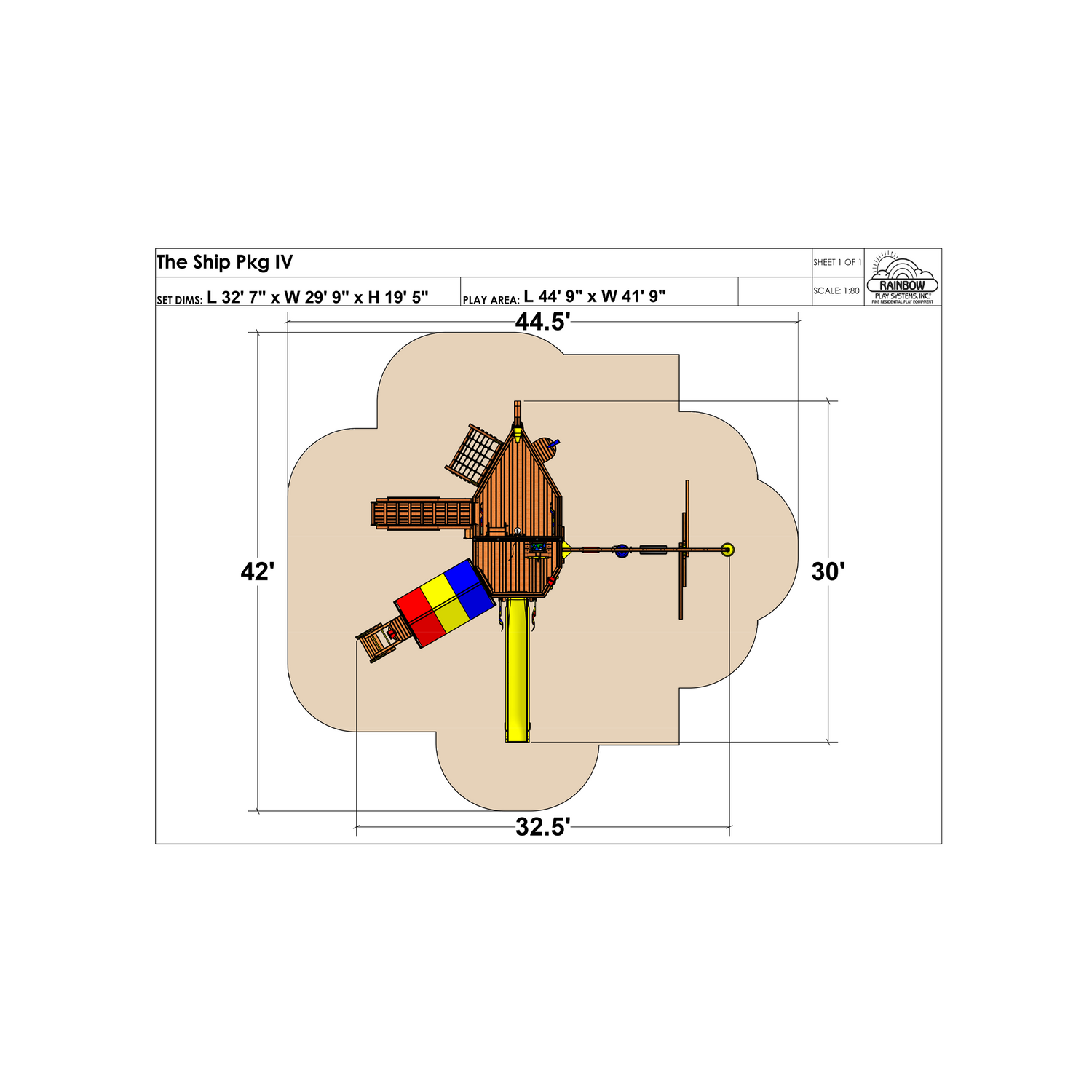 The Ship Pkg IV (95C) - Rainbow Play of NC