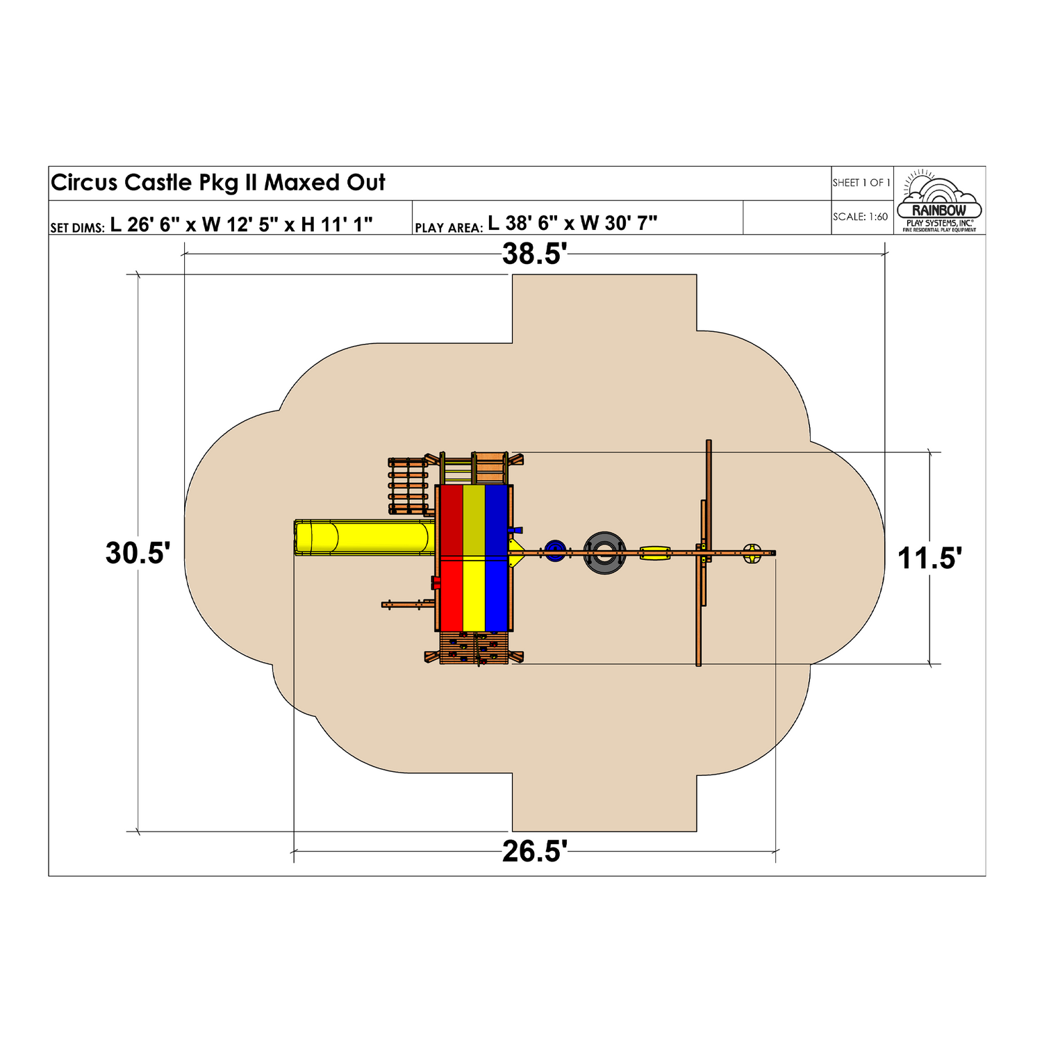 Circus Castle Pkg II Completely Maxed Out (9C) Playset - Rainbow Play of NC