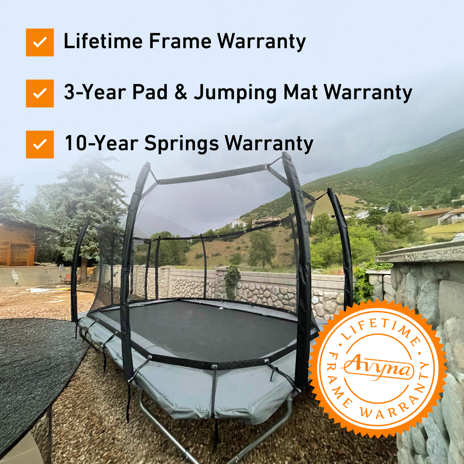 Rectangle Pro-Line Avyna Above Ground Trampoline